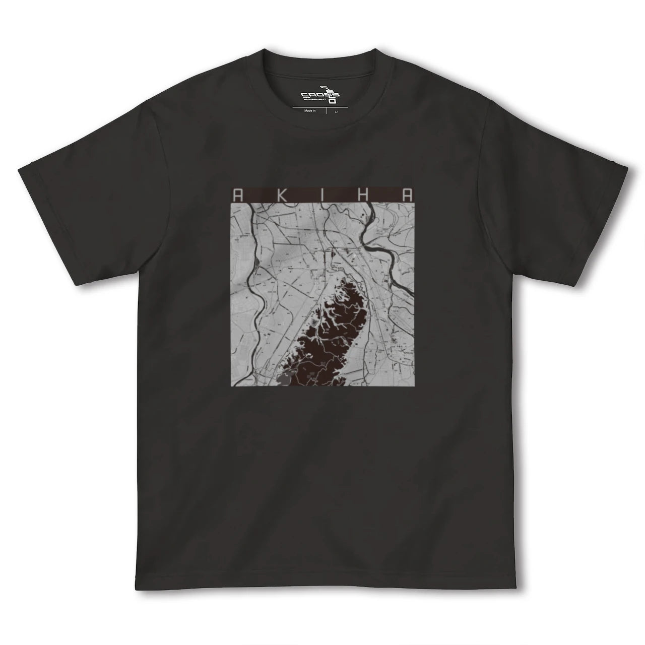 【秋葉(新潟県)】地図柄ヘビーウェイトTシャツ