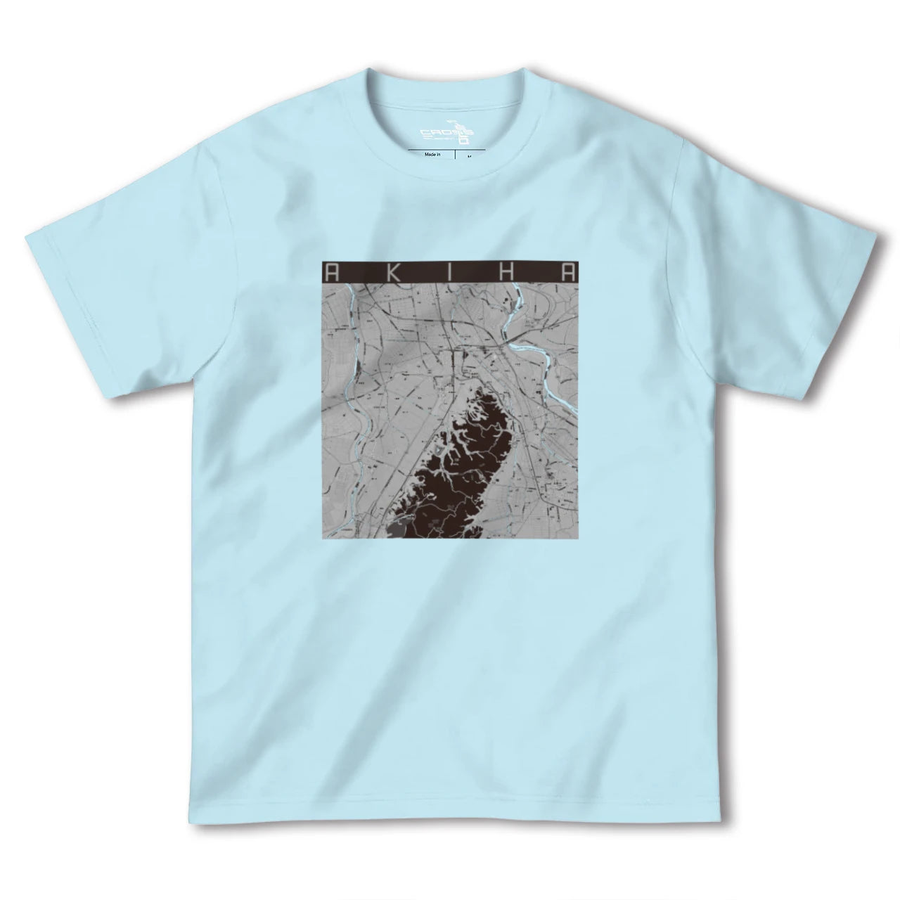 【秋葉(新潟県)】地図柄ヘビーウェイトTシャツ
