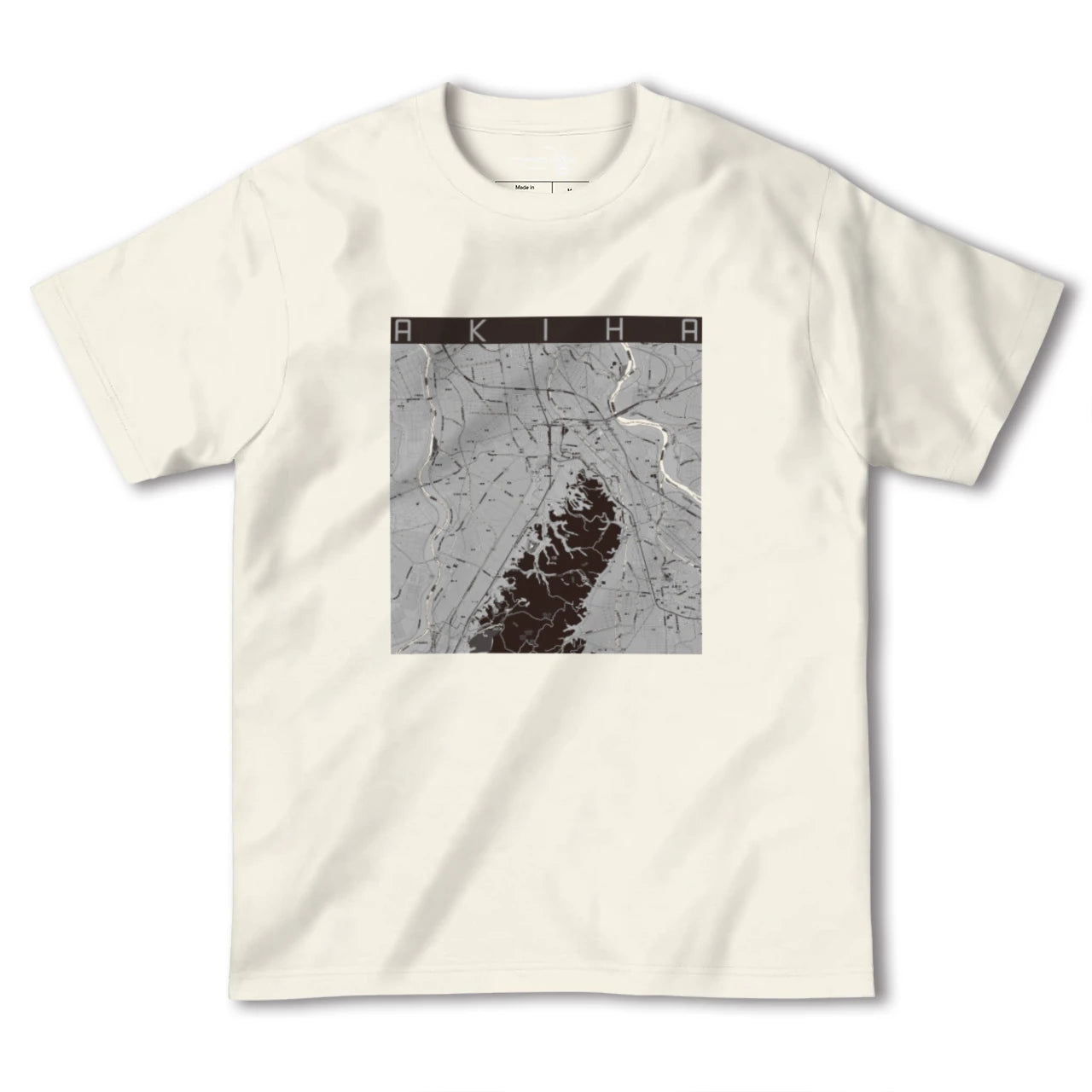 【秋葉(新潟県)】地図柄ヘビーウェイトTシャツ