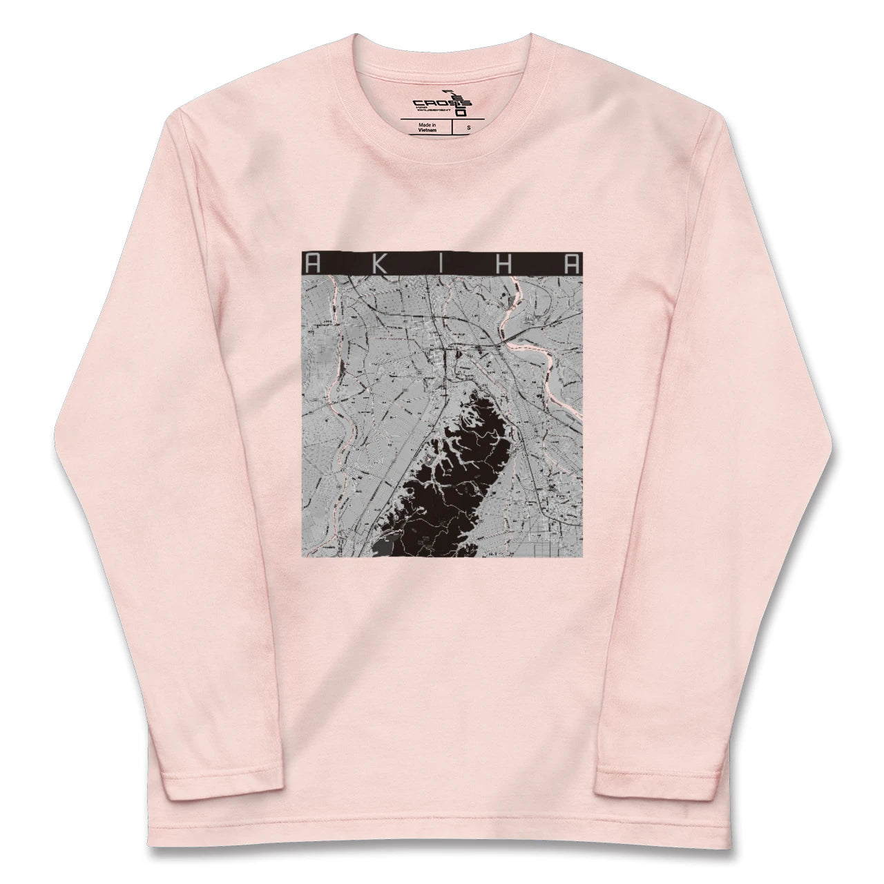 【秋葉(新潟県)】地図柄ロングスリーブTシャツ