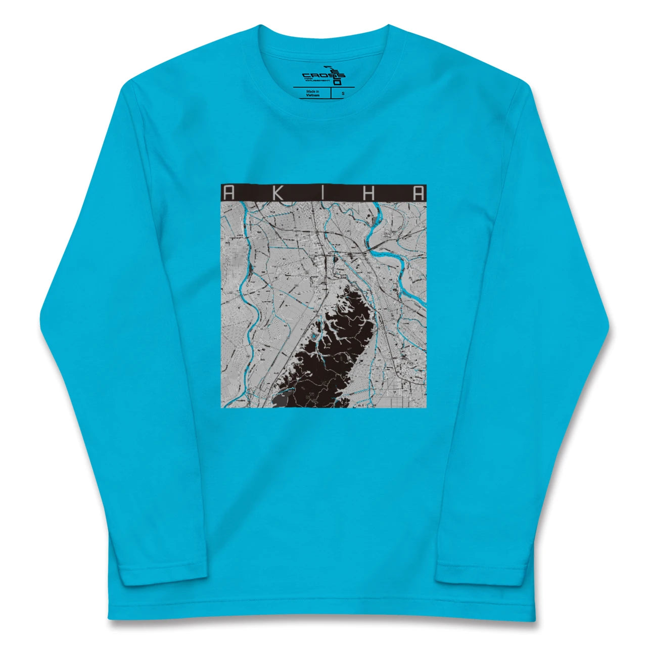【秋葉(新潟県)】地図柄ロングスリーブTシャツ