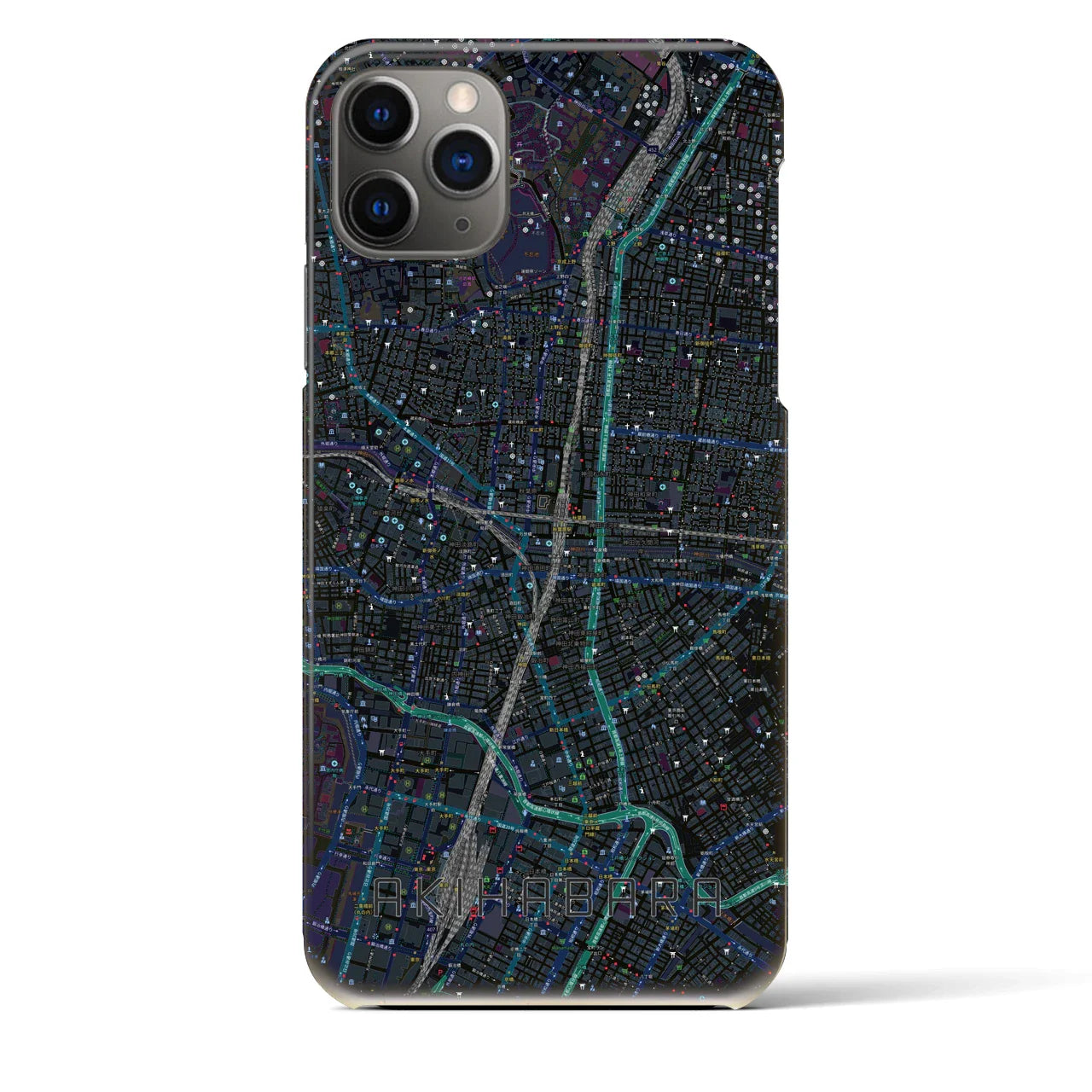 【秋葉原(東京都)】地図柄iPhoneケース(バックカバータイプ)
