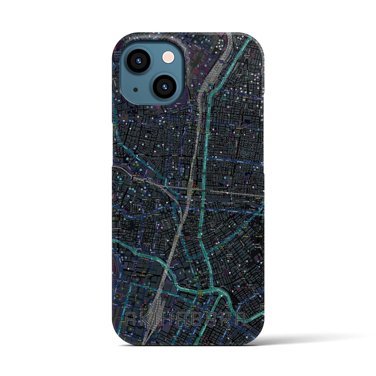 【秋葉原(東京都)】地図柄iPhoneケース(バックカバータイプ)