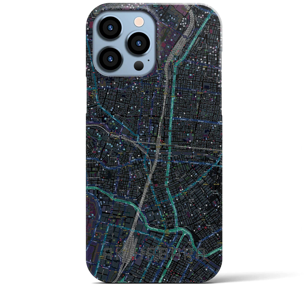 【秋葉原(東京都)】地図柄iPhoneケース(バックカバータイプ)