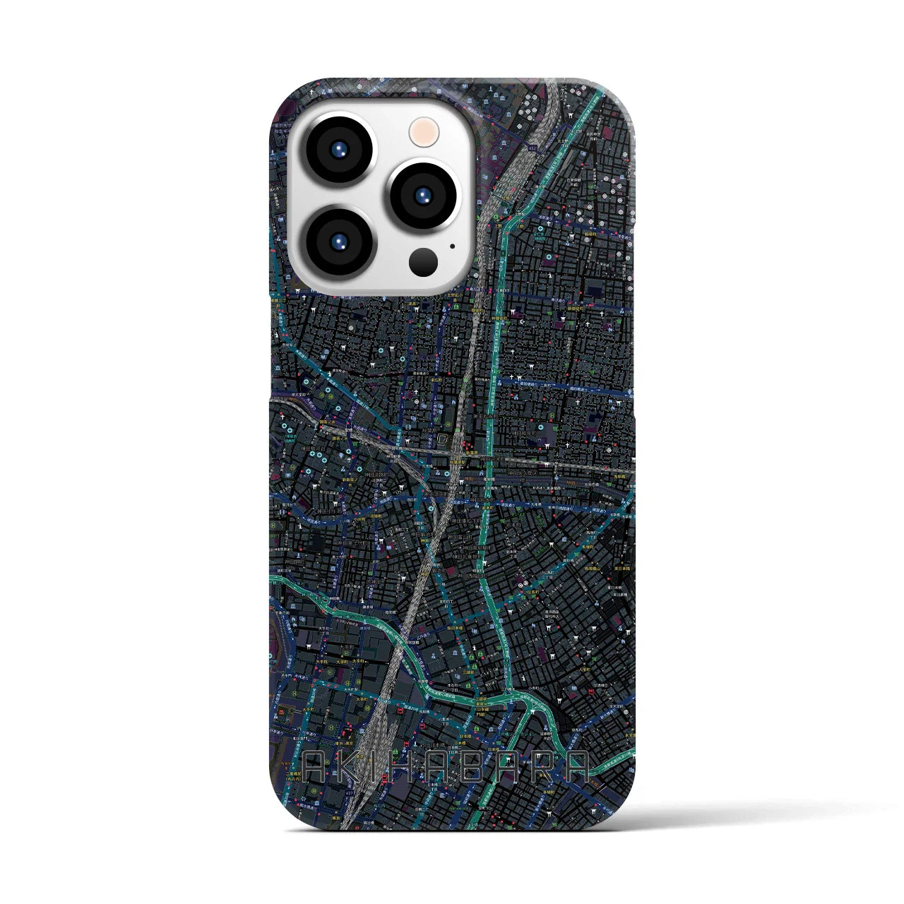 【秋葉原(東京都)】地図柄iPhoneケース(バックカバータイプ)