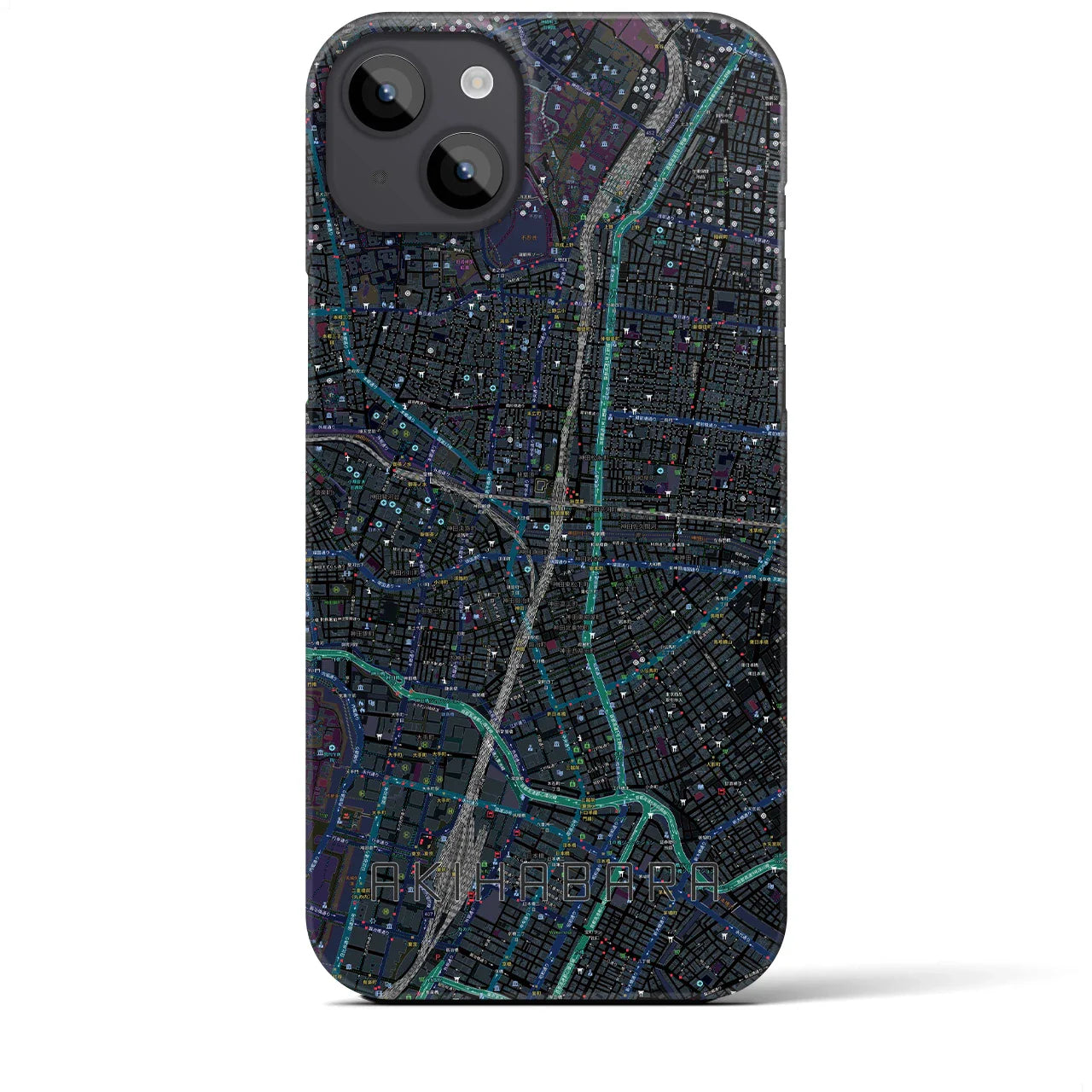 【秋葉原(東京都)】地図柄iPhoneケース(バックカバータイプ)