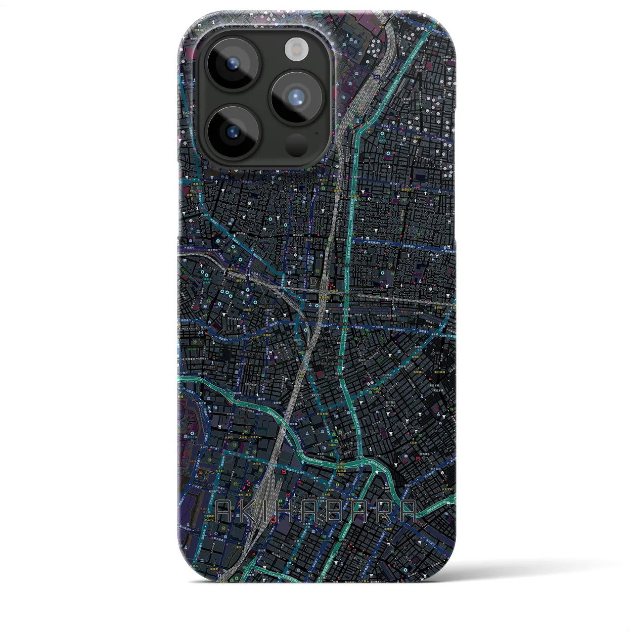 【秋葉原(東京都)】地図柄iPhoneケース(バックカバータイプ)