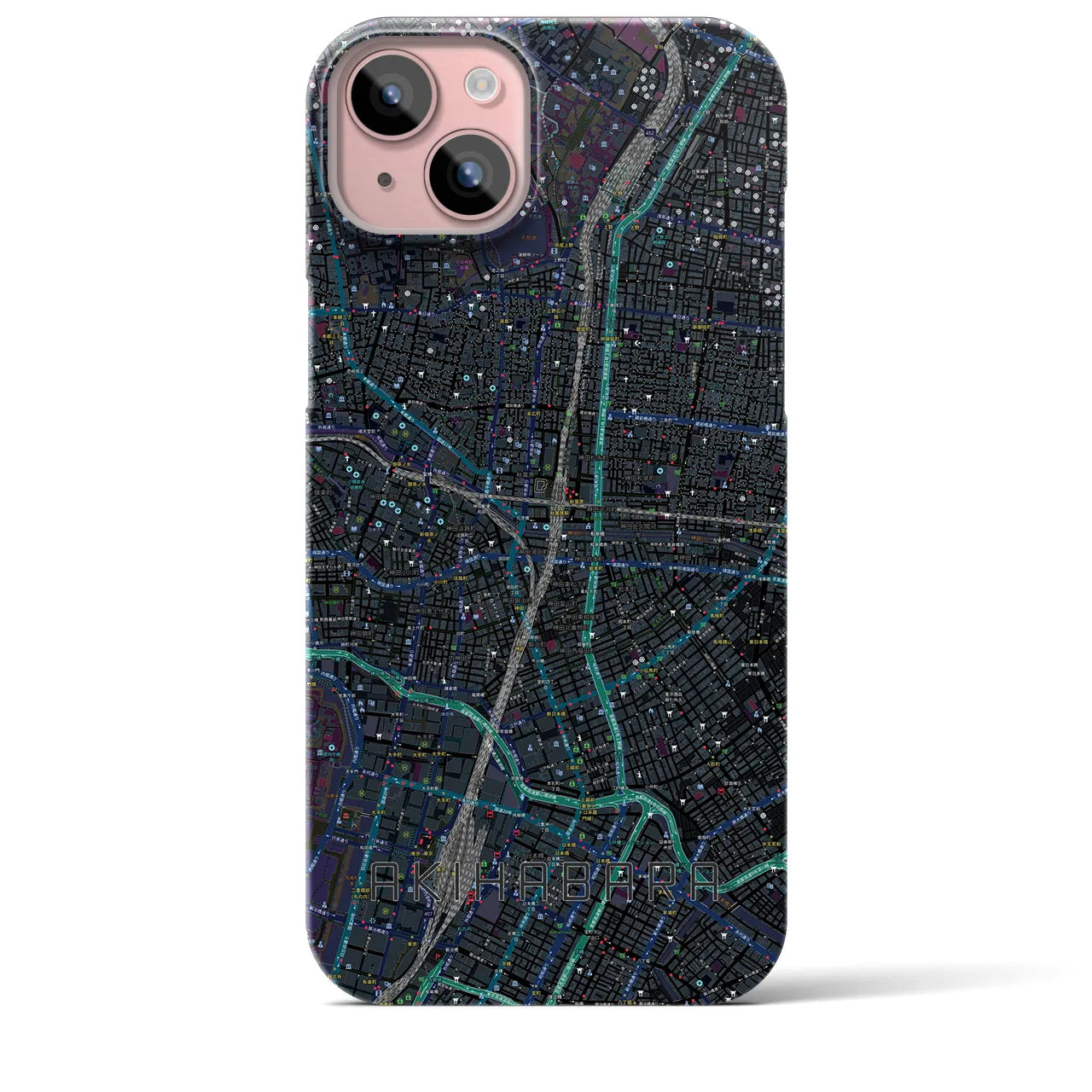 【秋葉原(東京都)】地図柄iPhoneケース(バックカバータイプ)