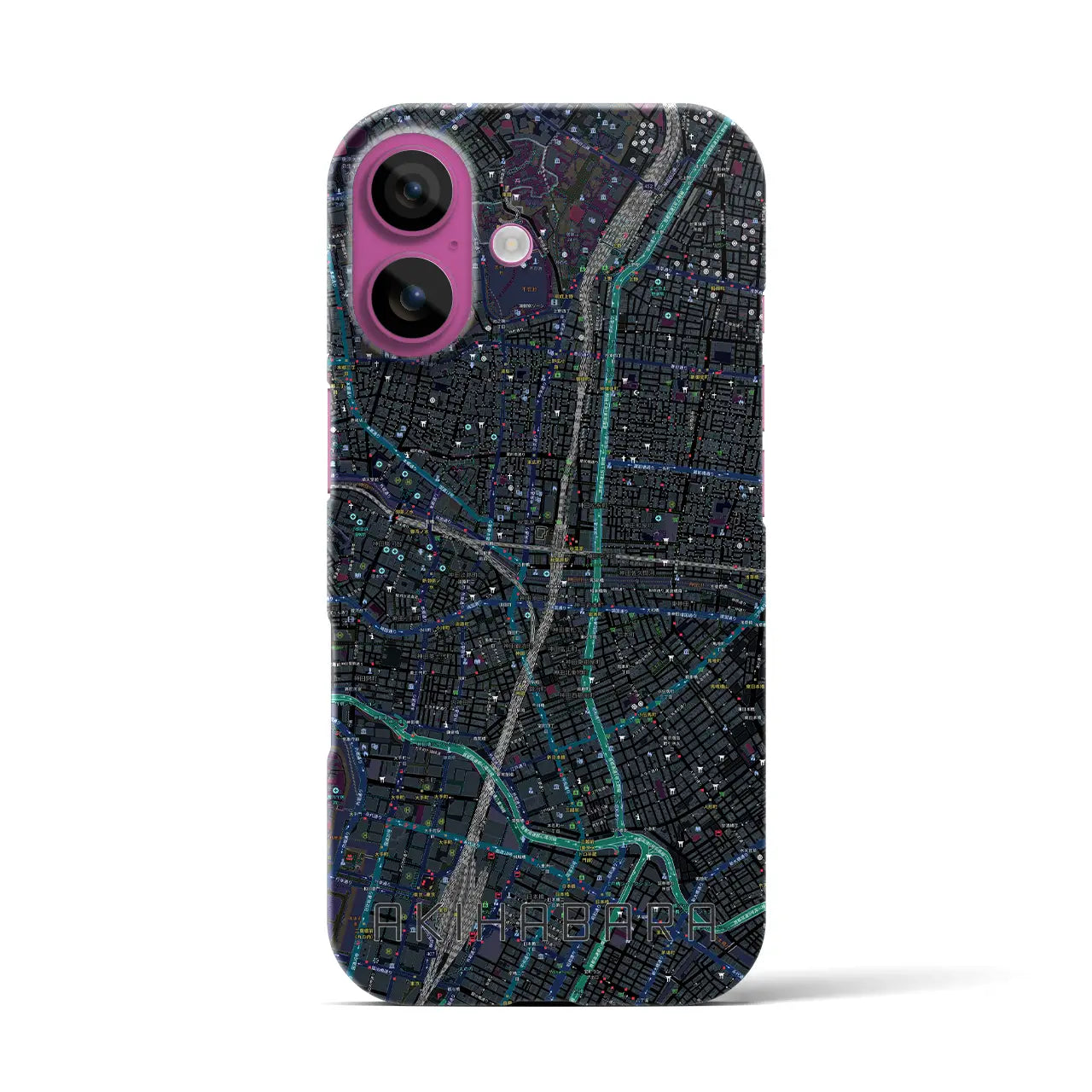 【秋葉原(東京都)】地図柄iPhoneケース(バックカバータイプ)