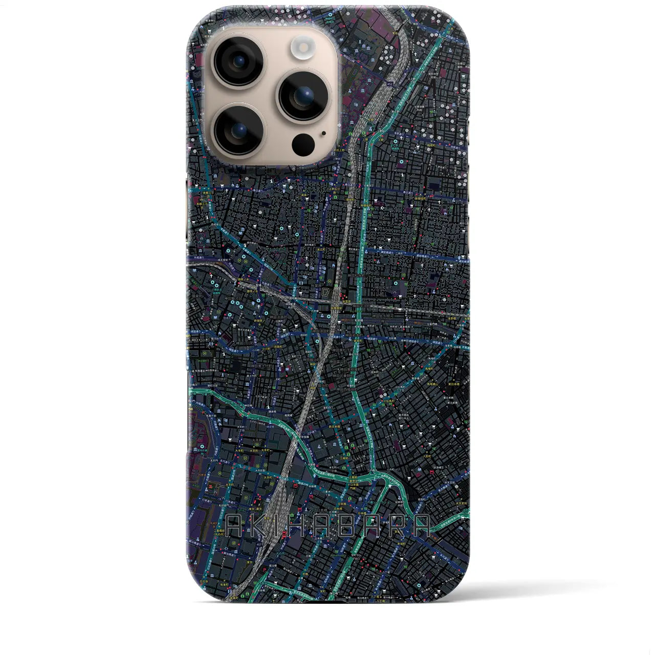 【秋葉原(東京都)】地図柄iPhoneケース(バックカバータイプ)