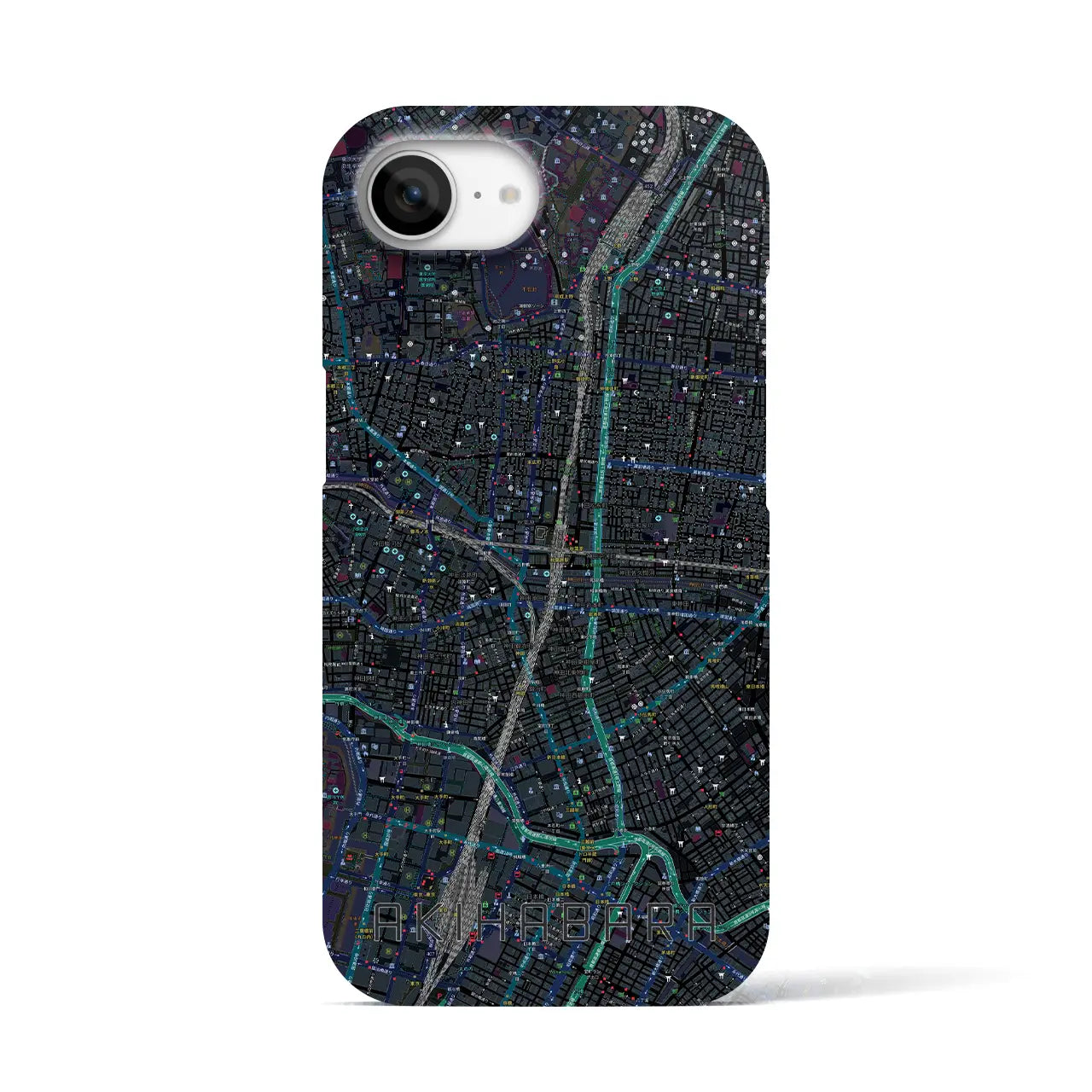 【秋葉原(東京都)】地図柄iPhoneケース(バックカバータイプ)