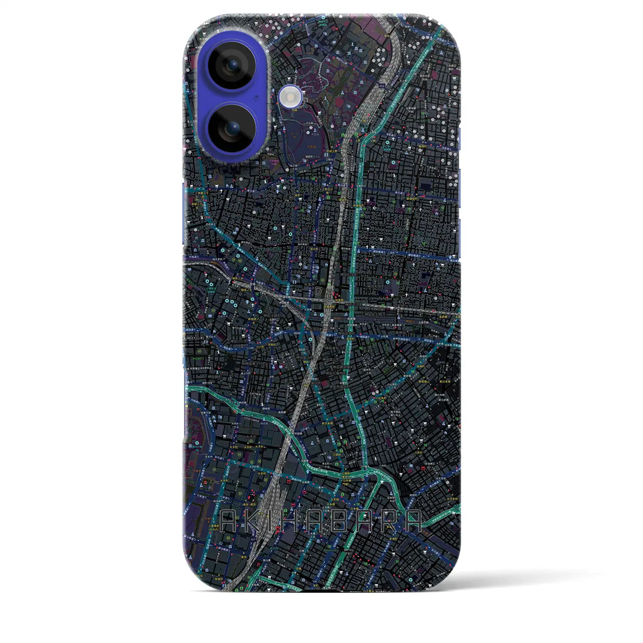 【秋葉原(東京都)】地図柄iPhoneケース(バックカバータイプ)