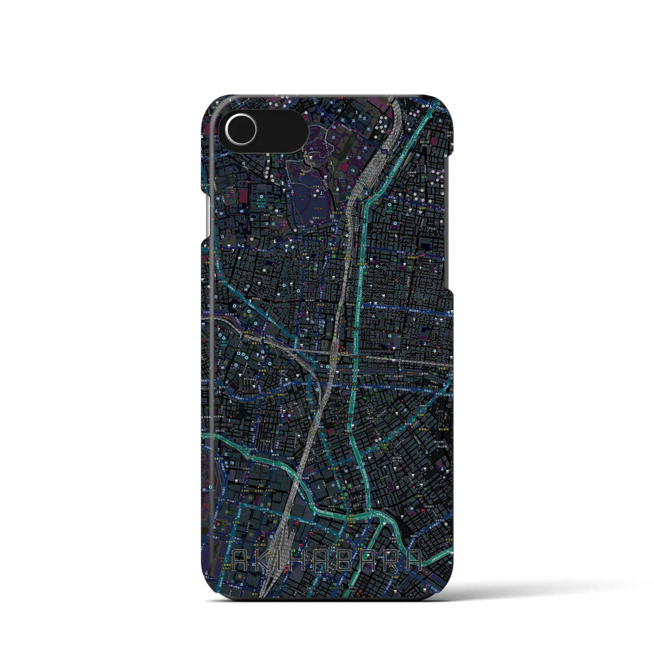 【秋葉原(東京都)】地図柄iPhoneケース(バックカバータイプ)