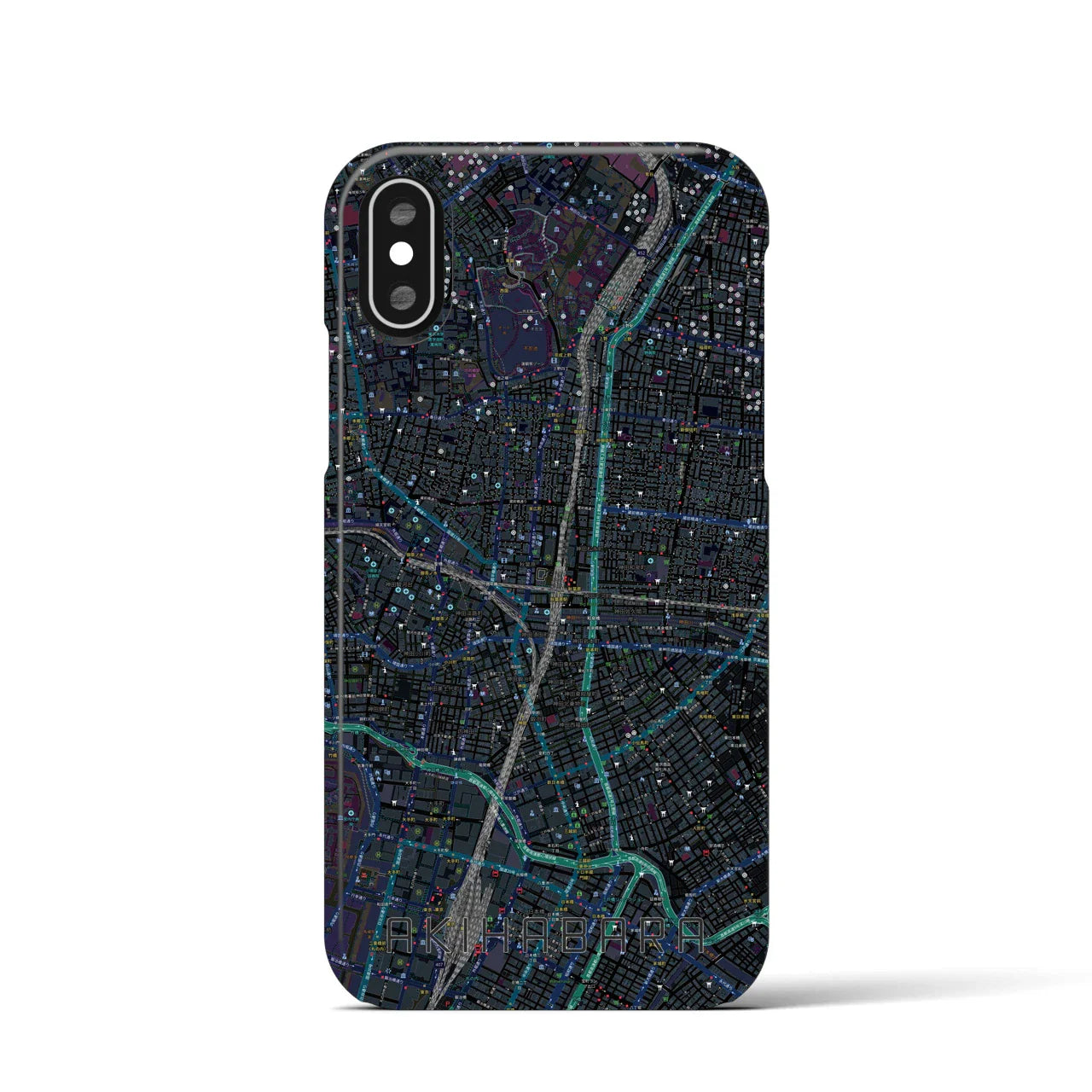 【秋葉原(東京都)】地図柄iPhoneケース(バックカバータイプ)