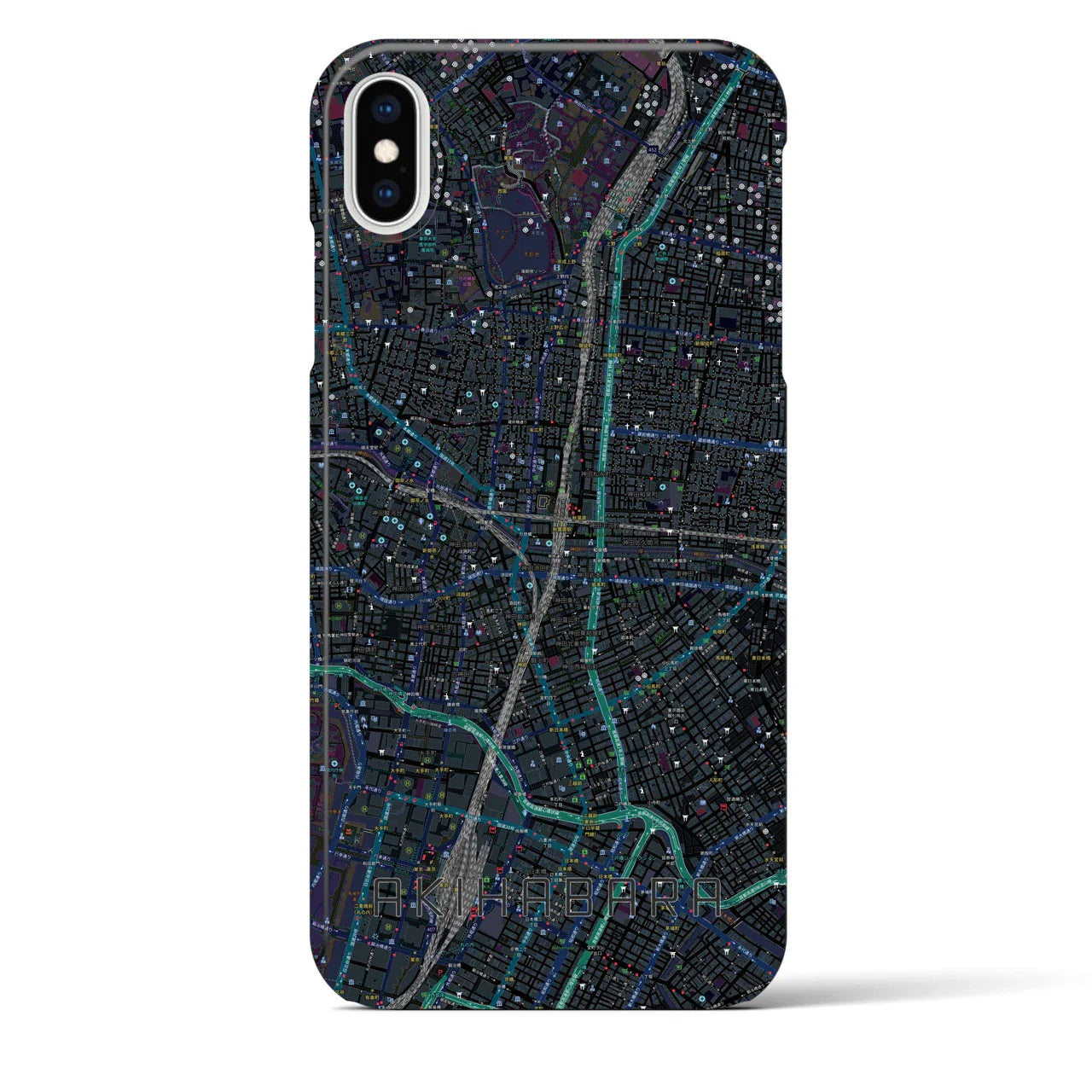【秋葉原(東京都)】地図柄iPhoneケース(バックカバータイプ)