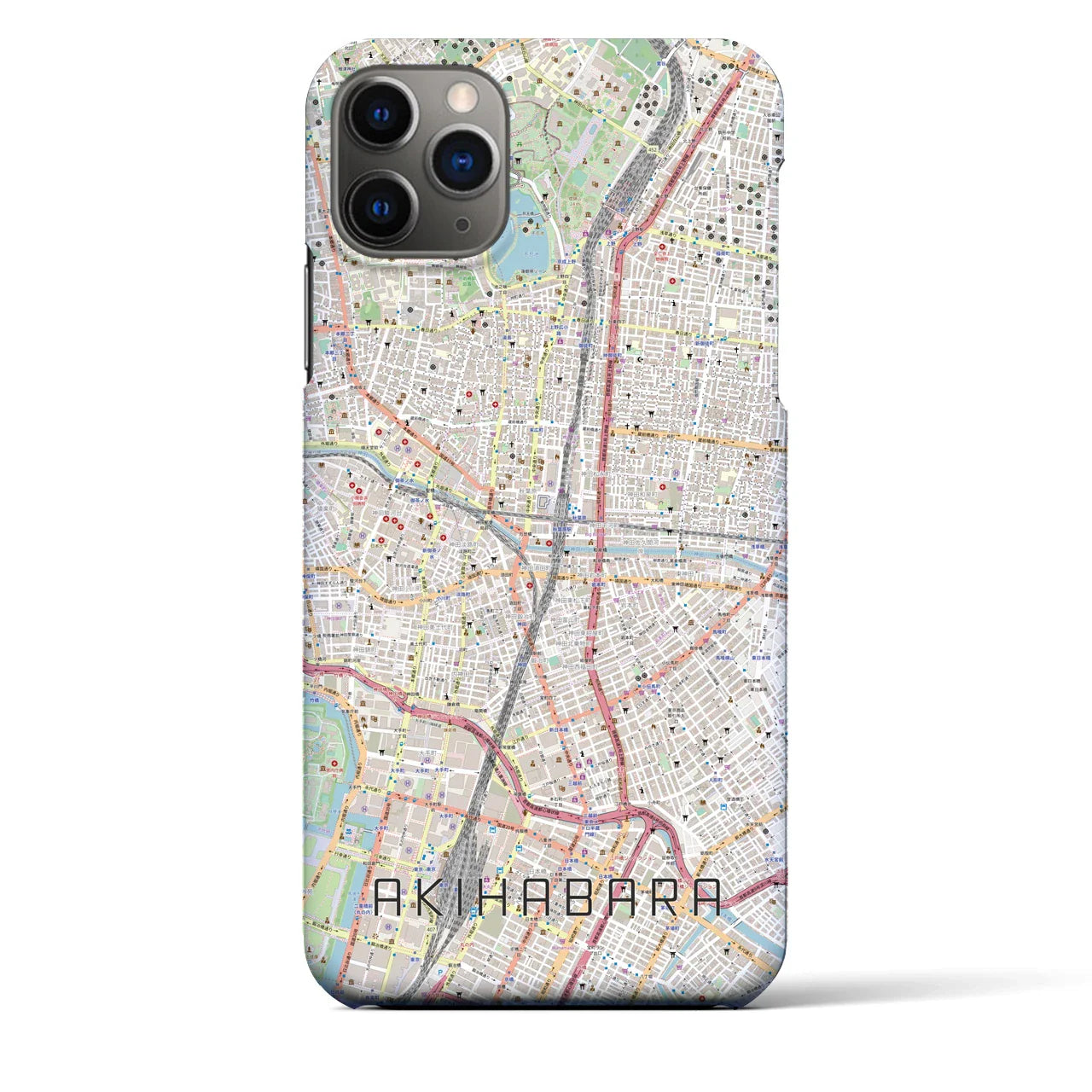 【秋葉原(東京都)】地図柄iPhoneケース(バックカバータイプ)