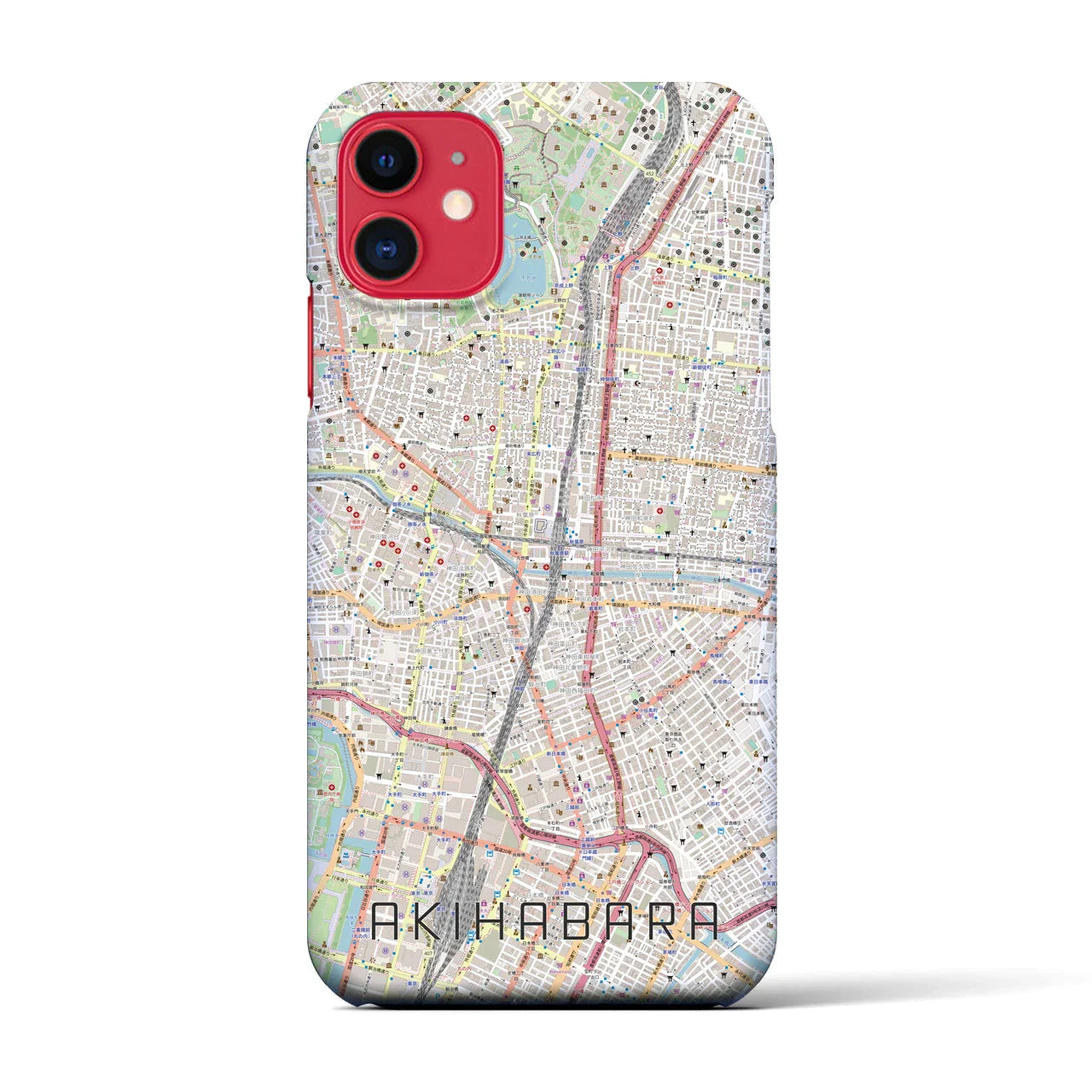 【秋葉原(東京都)】地図柄iPhoneケース(バックカバータイプ)