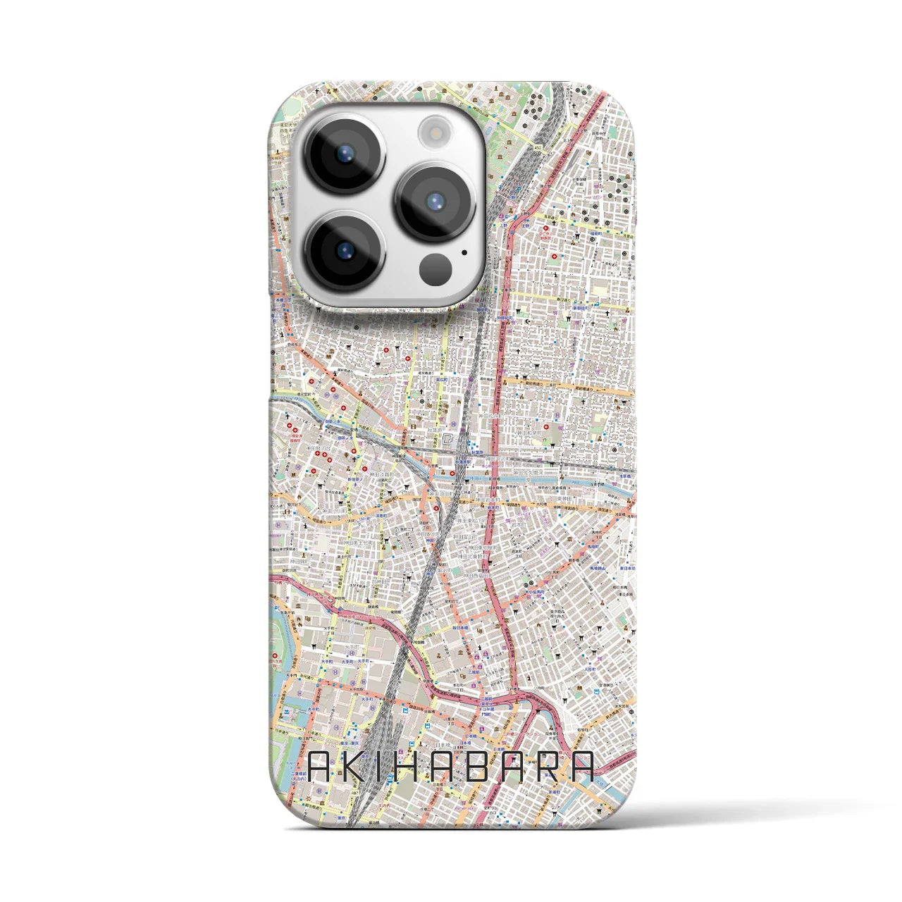【秋葉原(東京都)】地図柄iPhoneケース(バックカバータイプ)