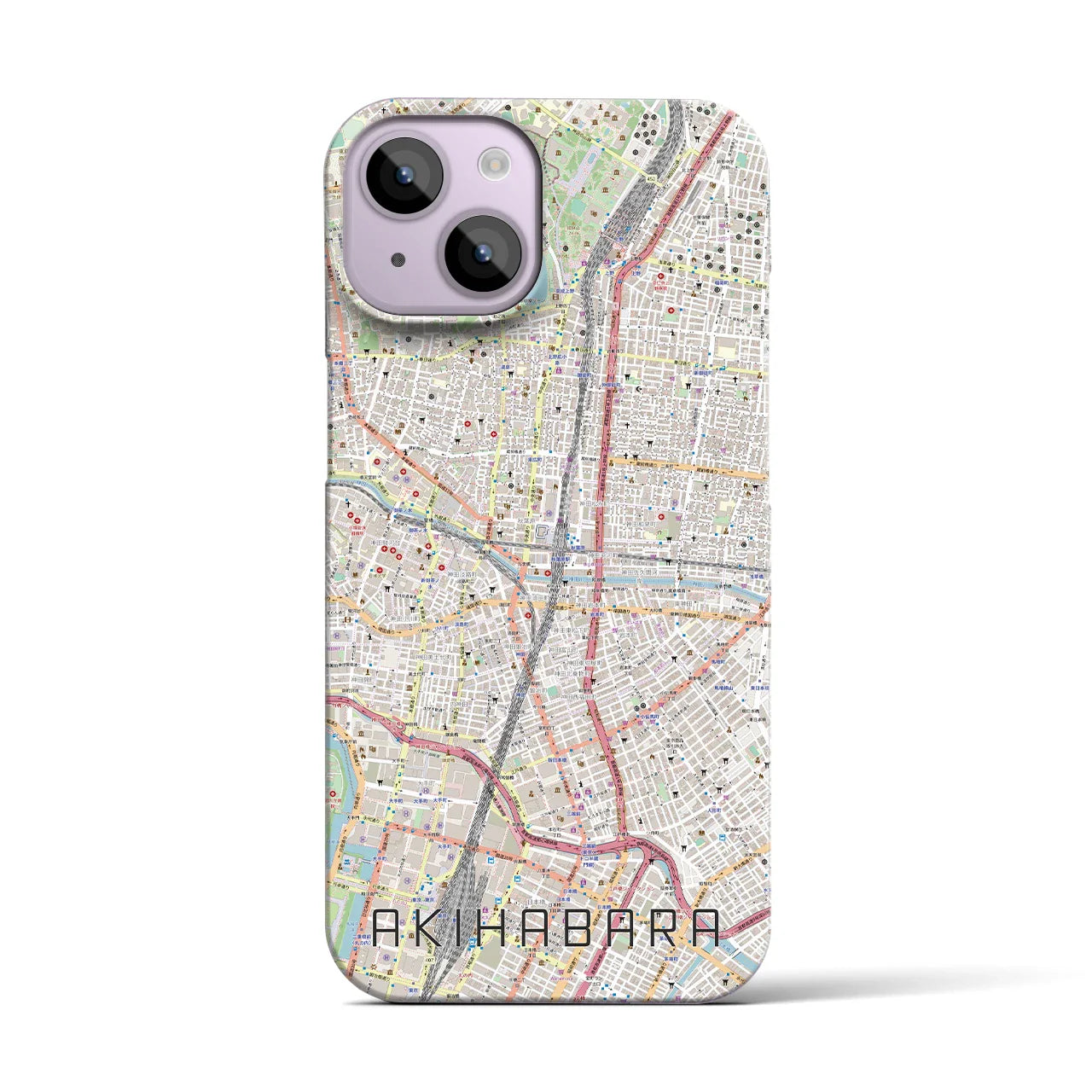 【秋葉原(東京都)】地図柄iPhoneケース(バックカバータイプ)