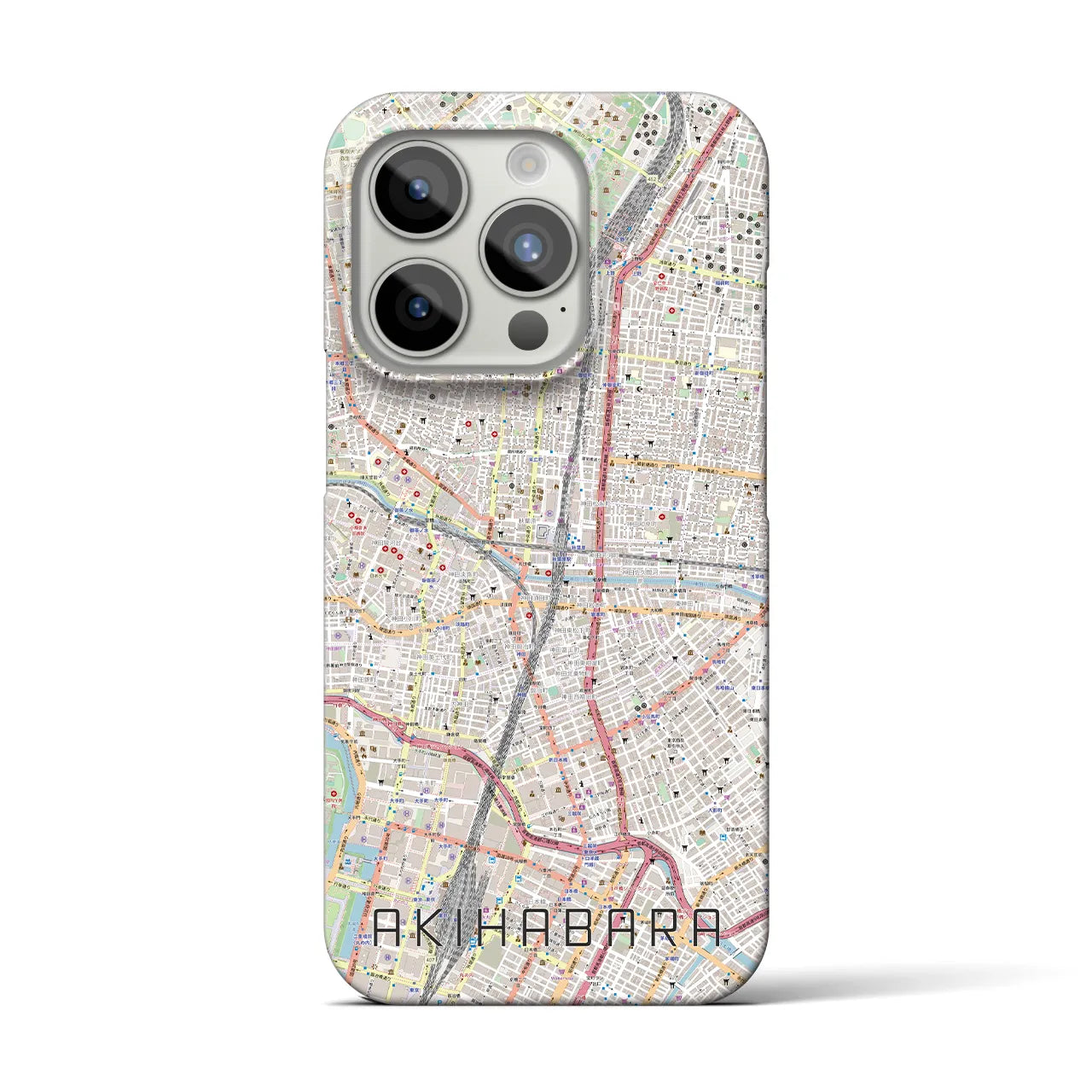 【秋葉原(東京都)】地図柄iPhoneケース(バックカバータイプ)