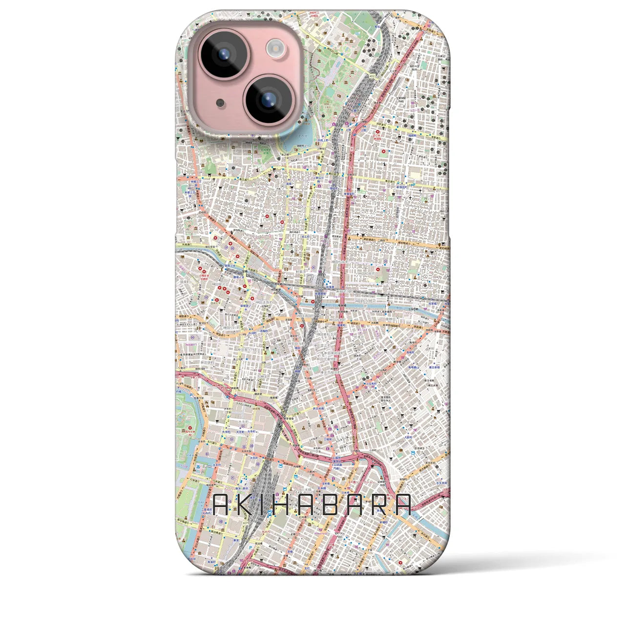 【秋葉原(東京都)】地図柄iPhoneケース(バックカバータイプ)