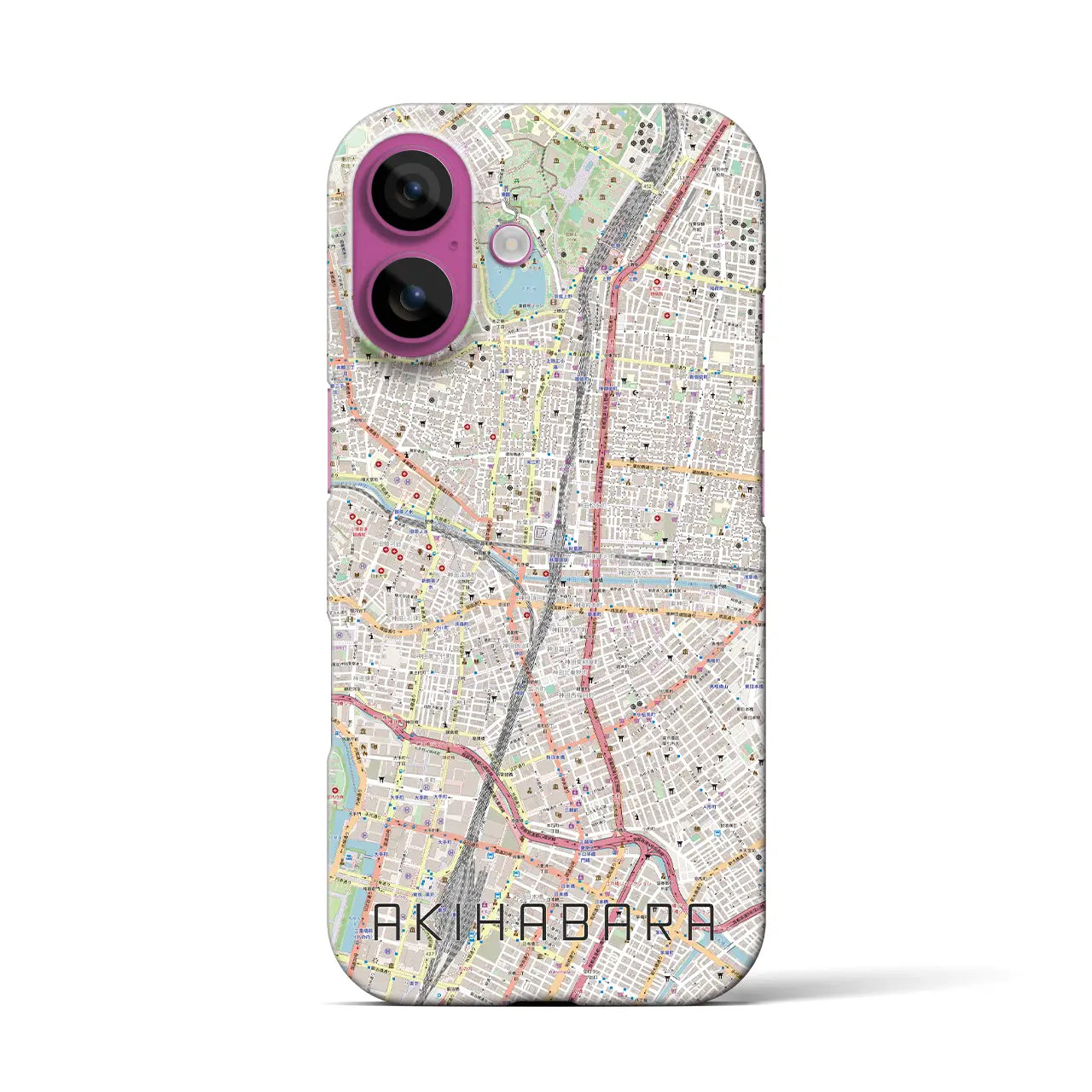 【秋葉原(東京都)】地図柄iPhoneケース(バックカバータイプ)