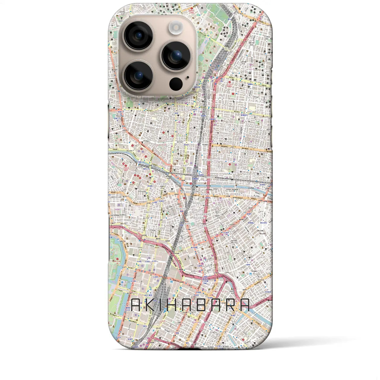 【秋葉原(東京都)】地図柄iPhoneケース(バックカバータイプ)