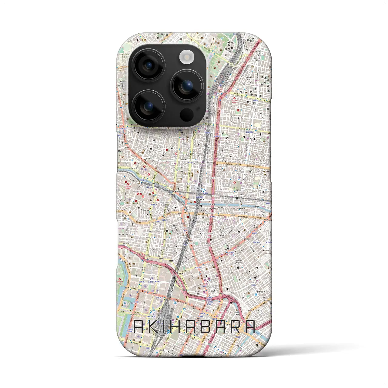 【秋葉原(東京都)】地図柄iPhoneケース(バックカバータイプ)