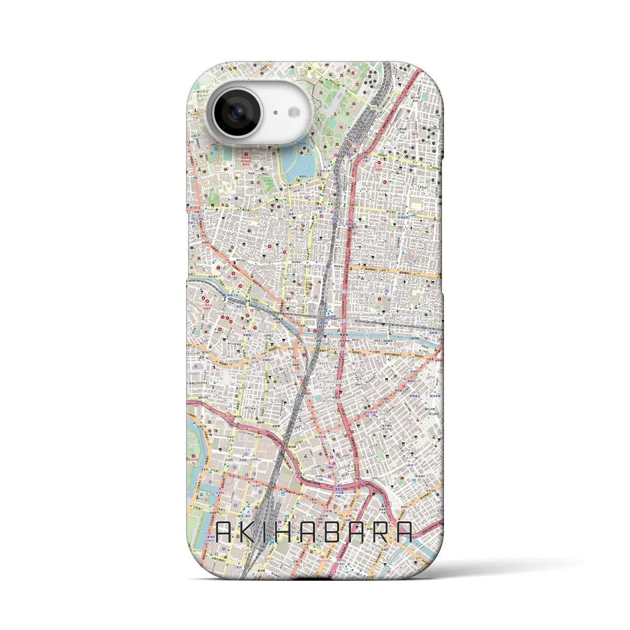 【秋葉原(東京都)】地図柄iPhoneケース(バックカバータイプ)