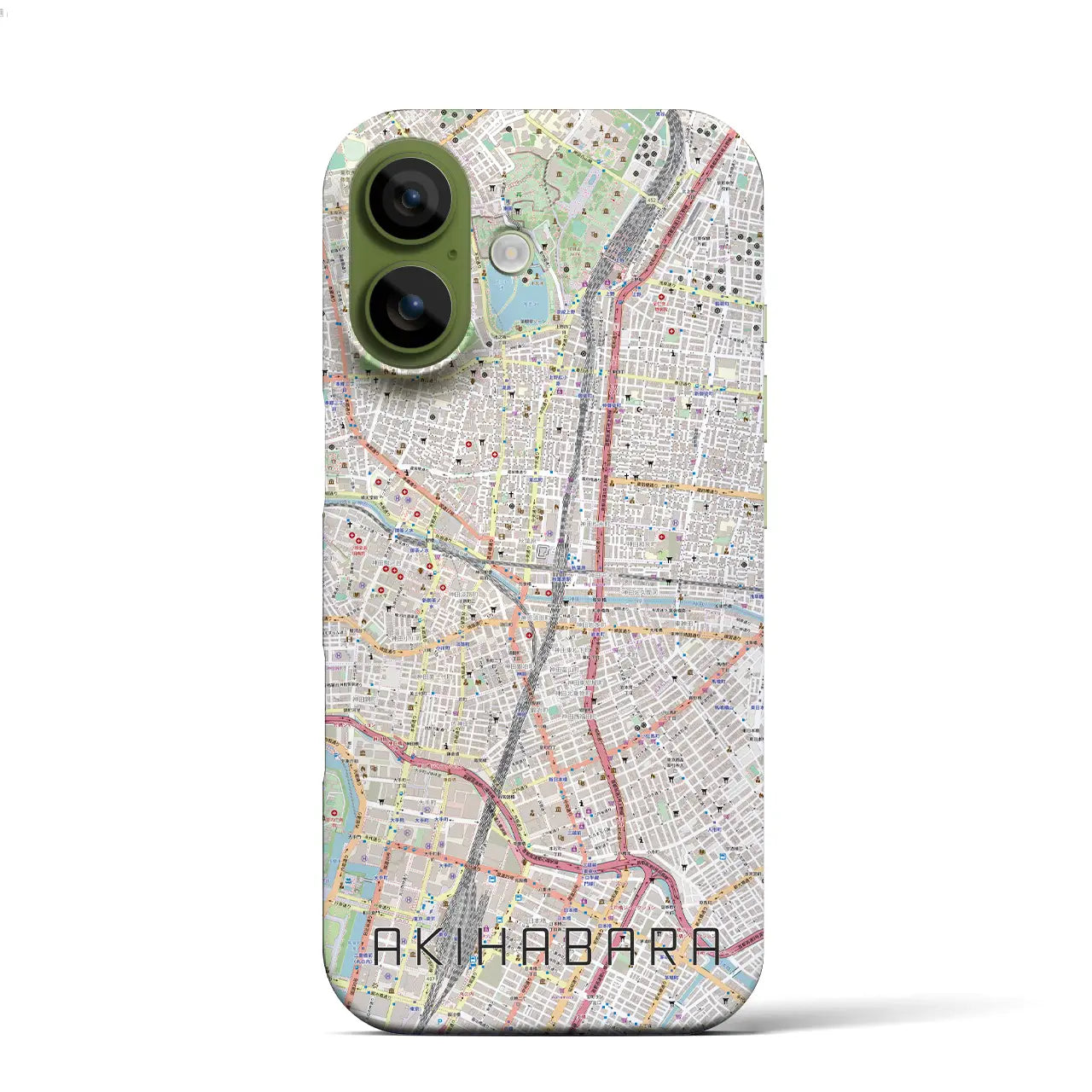 【秋葉原(東京都)】地図柄iPhoneケース(バックカバータイプ)