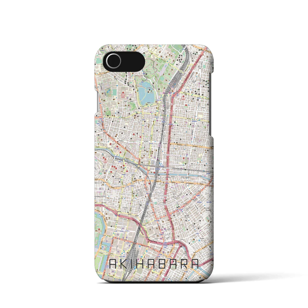 【秋葉原(東京都)】地図柄iPhoneケース(バックカバータイプ)