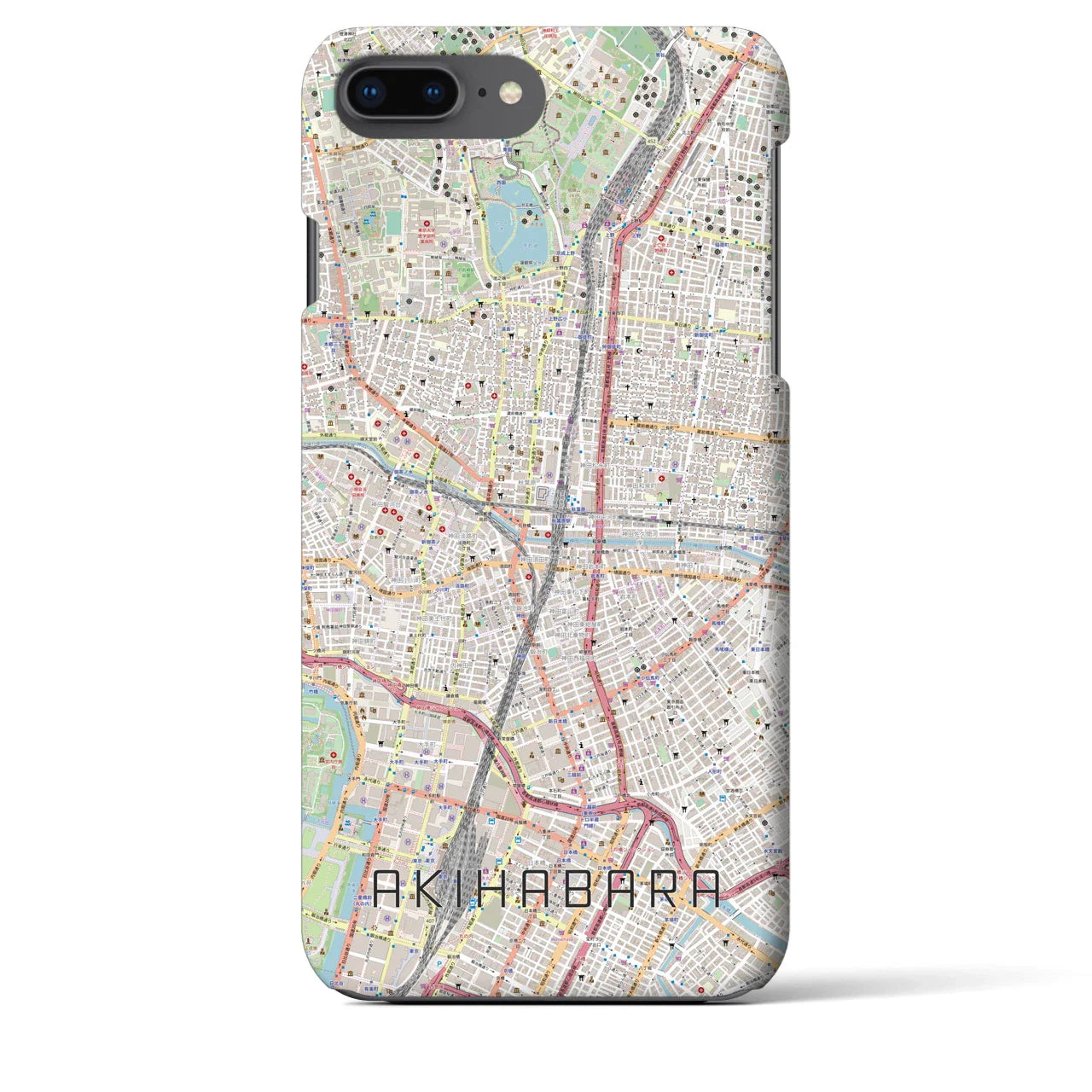【秋葉原(東京都)】地図柄iPhoneケース(バックカバータイプ)