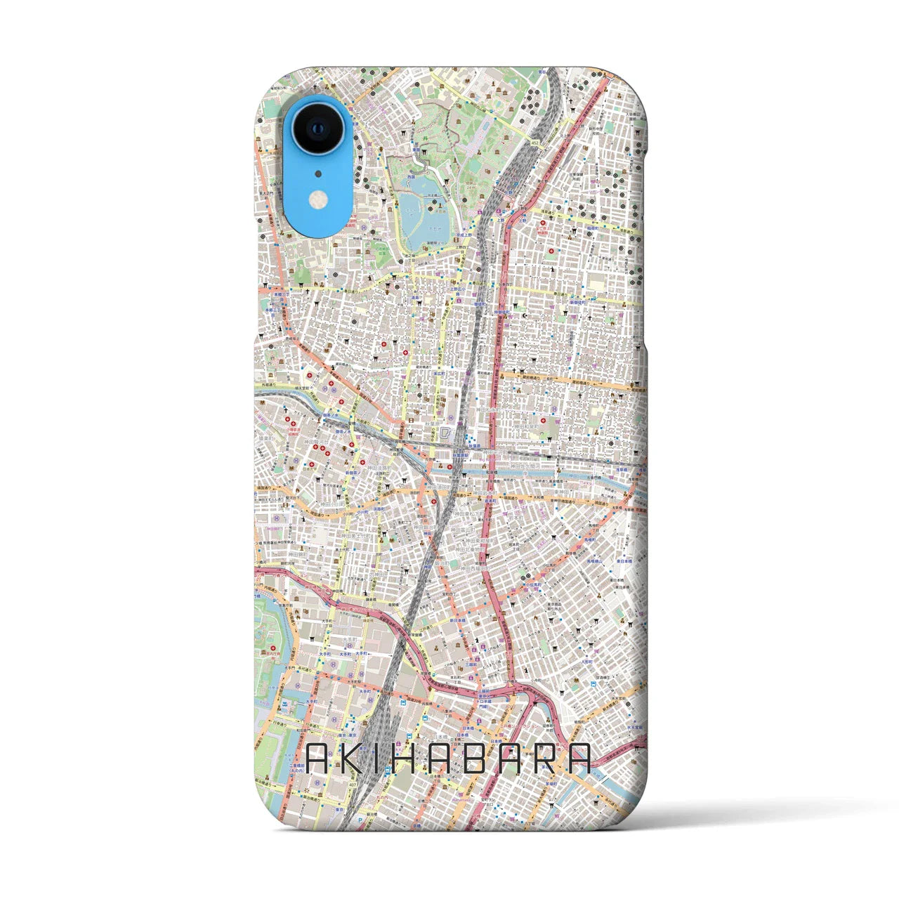 【秋葉原(東京都)】地図柄iPhoneケース(バックカバータイプ)