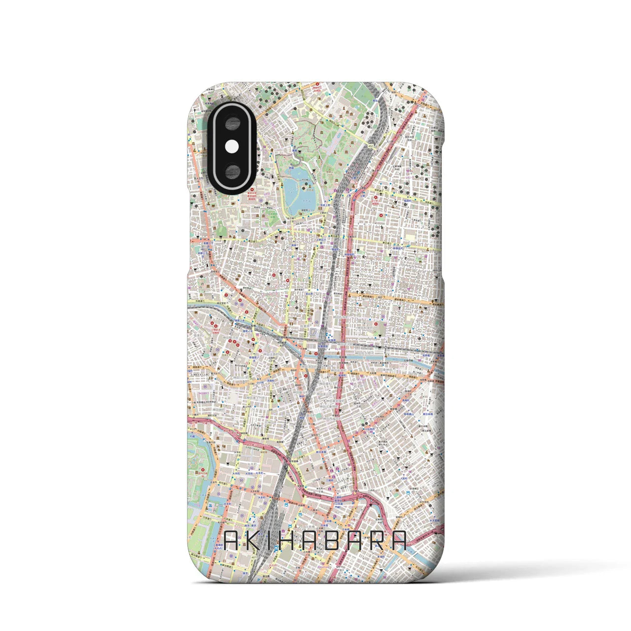 【秋葉原(東京都)】地図柄iPhoneケース(バックカバータイプ)