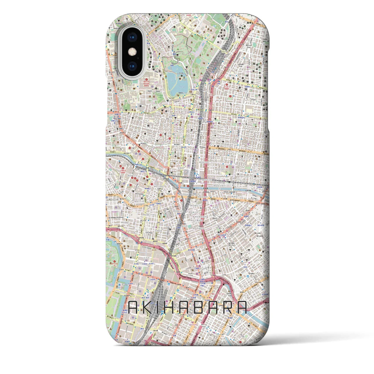 【秋葉原(東京都)】地図柄iPhoneケース(バックカバータイプ)