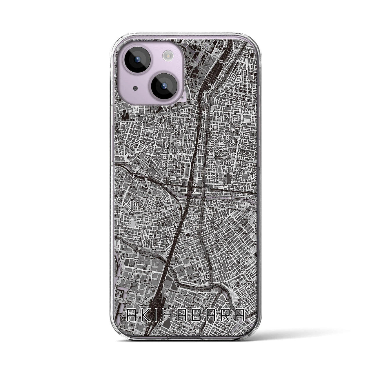 【秋葉原(東京都)】地図柄iPhoneケース(クリアタイプ)