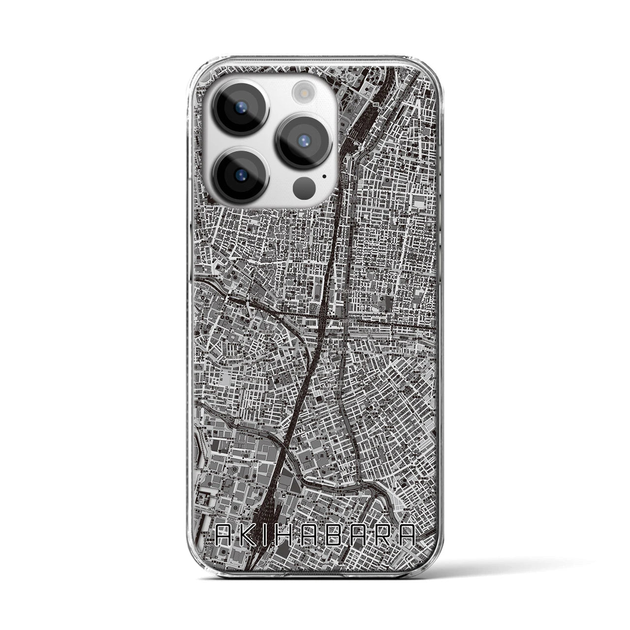 【秋葉原(東京都)】地図柄iPhoneケース(クリアタイプ)