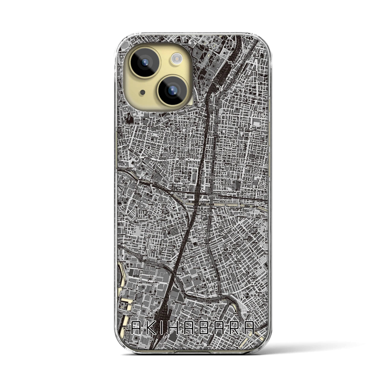 【秋葉原(東京都)】地図柄iPhoneケース(クリアタイプ)