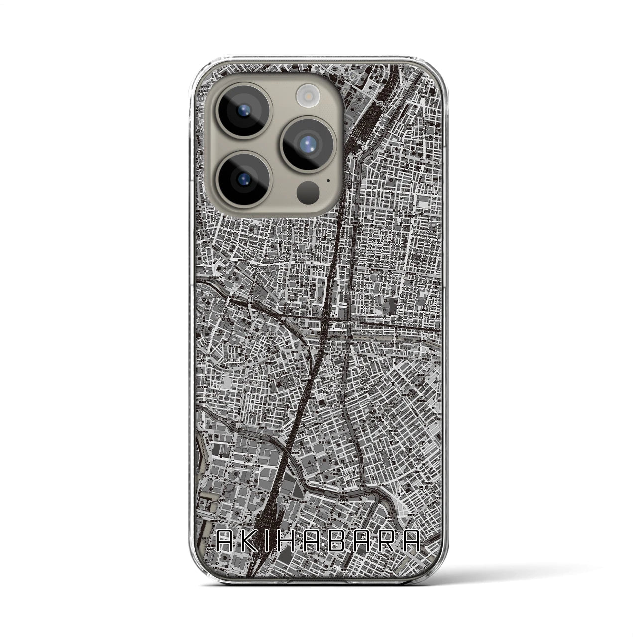 【秋葉原(東京都)】地図柄iPhoneケース(クリアタイプ)