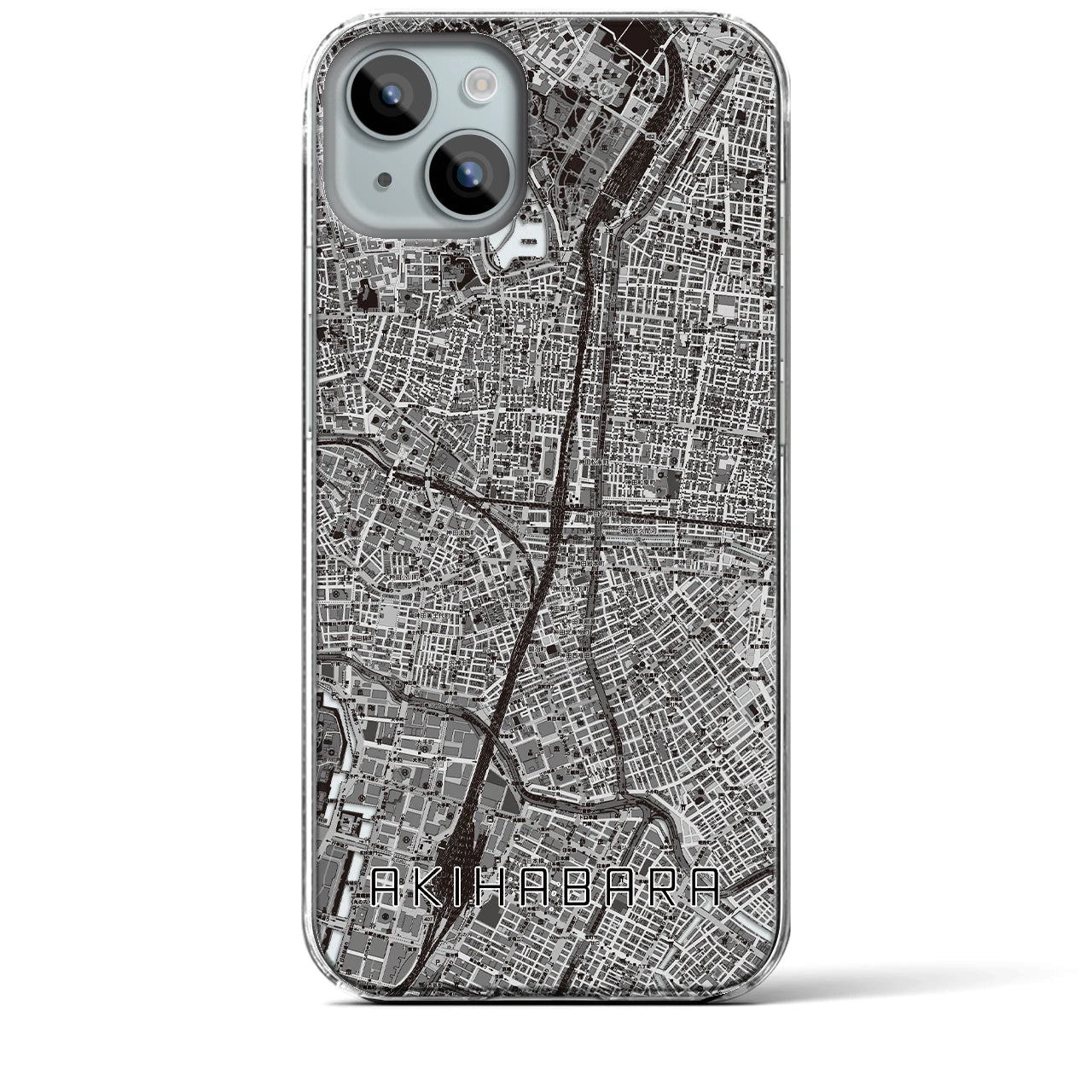 【秋葉原(東京都)】地図柄iPhoneケース(クリアタイプ)