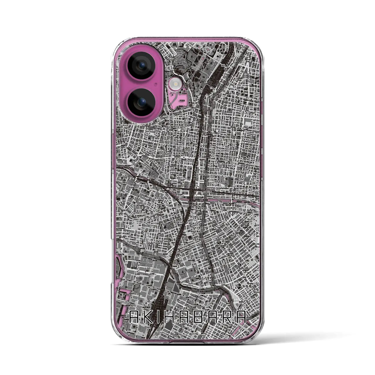 【秋葉原(東京都)】地図柄iPhoneケース(クリアタイプ)