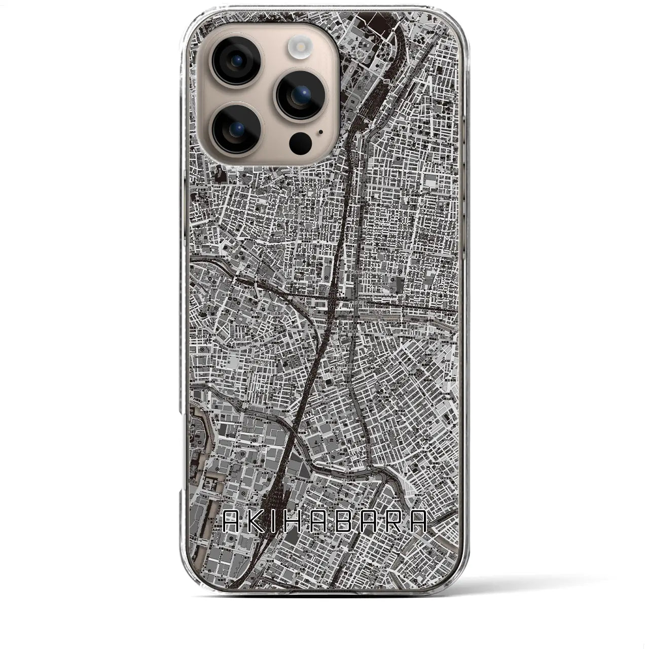 【秋葉原(東京都)】地図柄iPhoneケース(クリアタイプ)