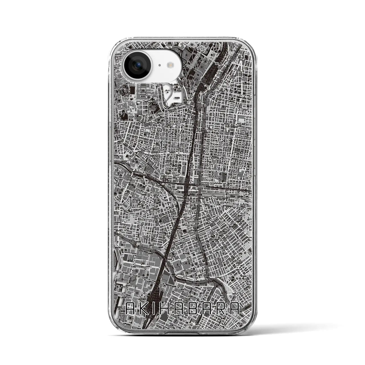 【秋葉原(東京都)】地図柄iPhoneケース(クリアタイプ)