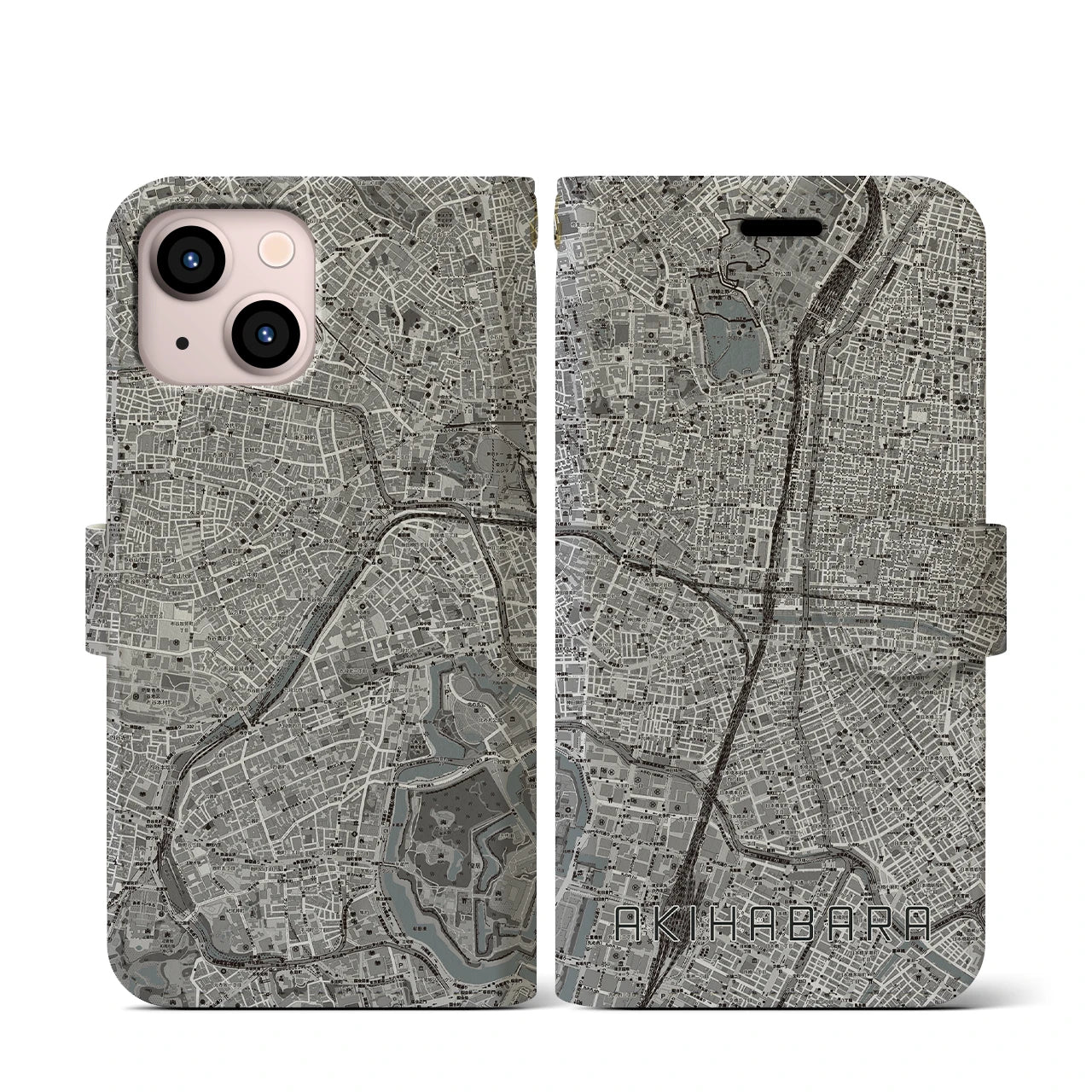 【秋葉原(東京都)】地図柄iPhoneケース(手帳タイプ)