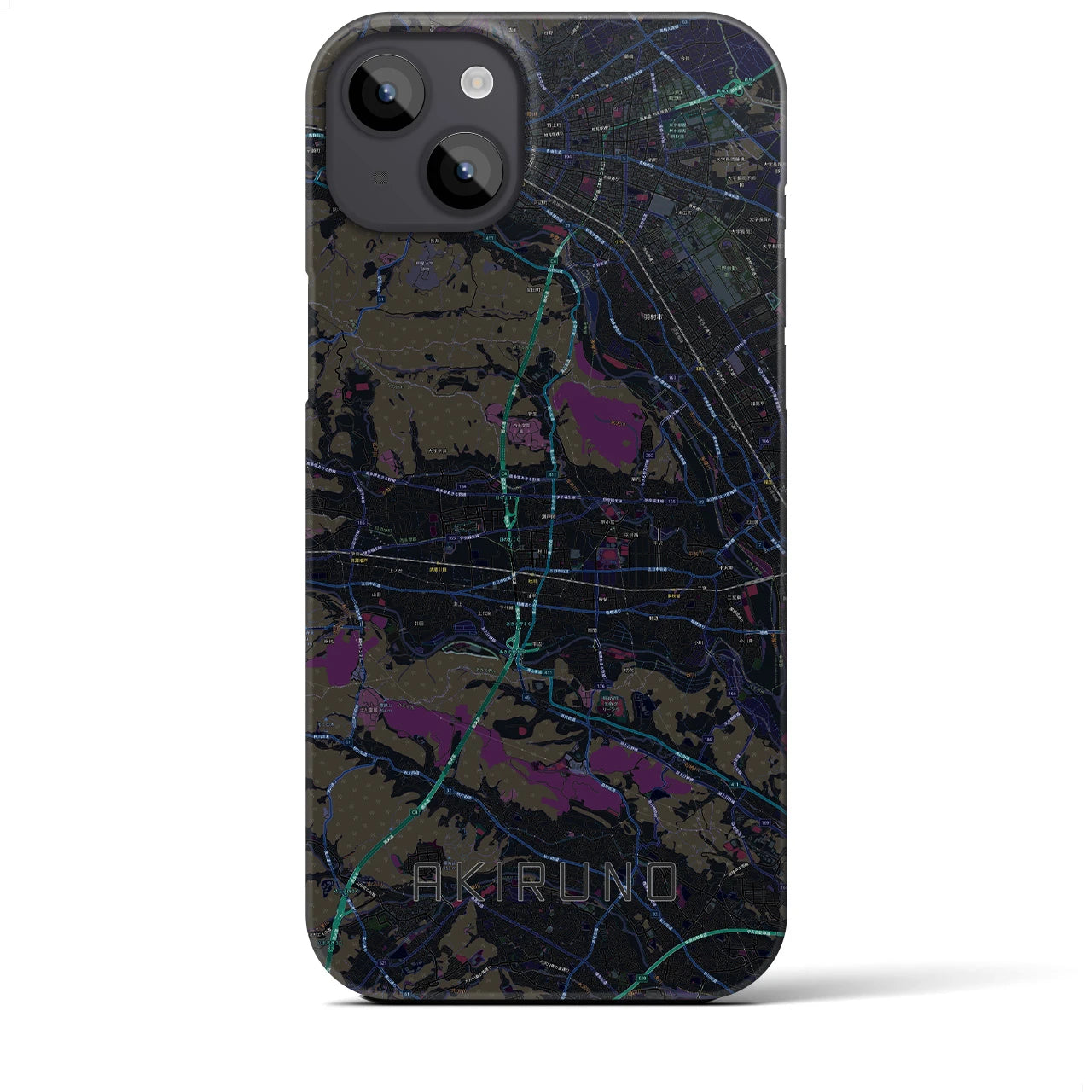 【あきる野(東京都)】地図柄iPhoneケース(バックカバータイプ)