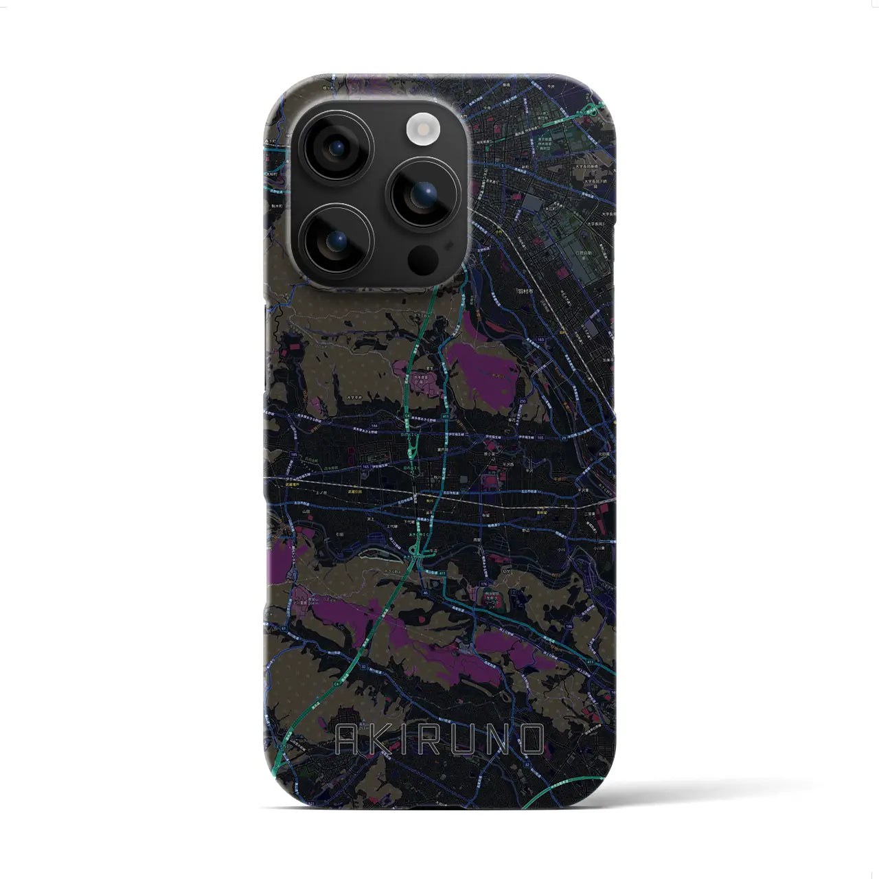 【あきる野(東京都)】地図柄iPhoneケース(バックカバータイプ)