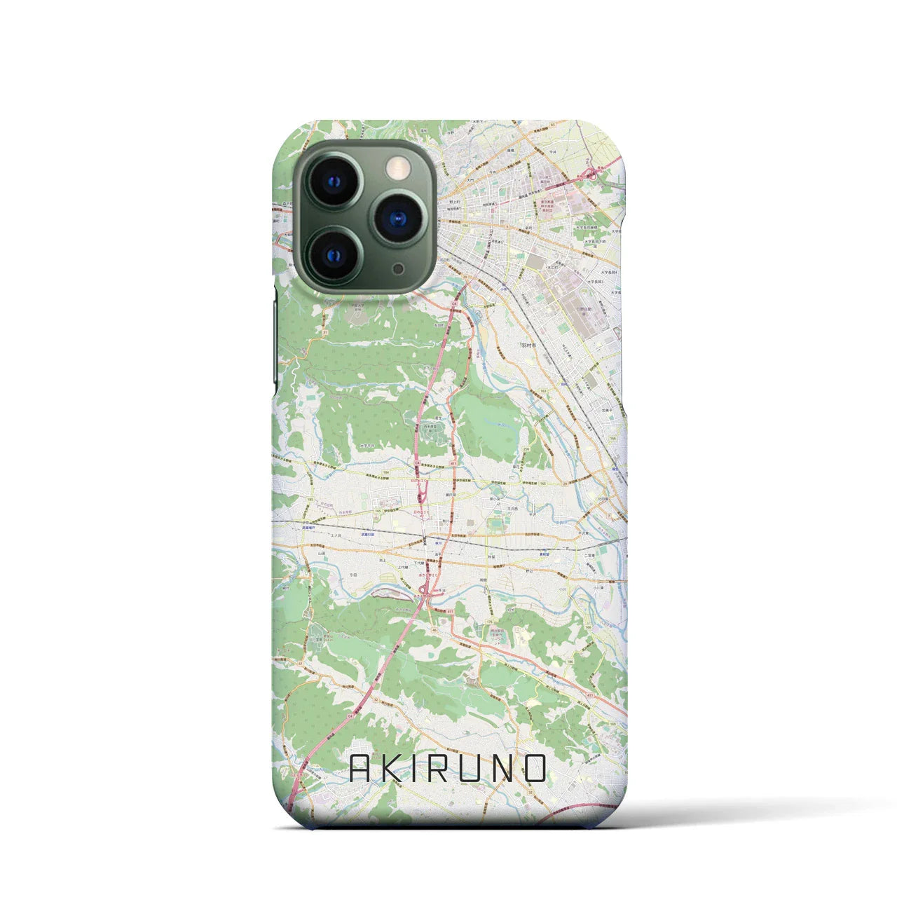 【あきる野(東京都)】地図柄iPhoneケース(バックカバータイプ)