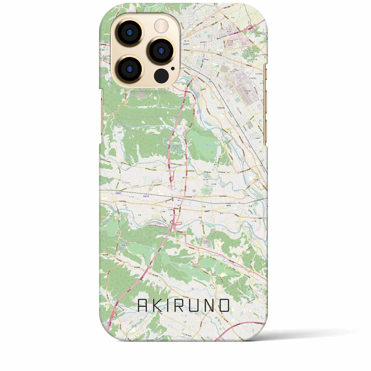 【あきる野(東京都)】地図柄iPhoneケース(バックカバータイプ)