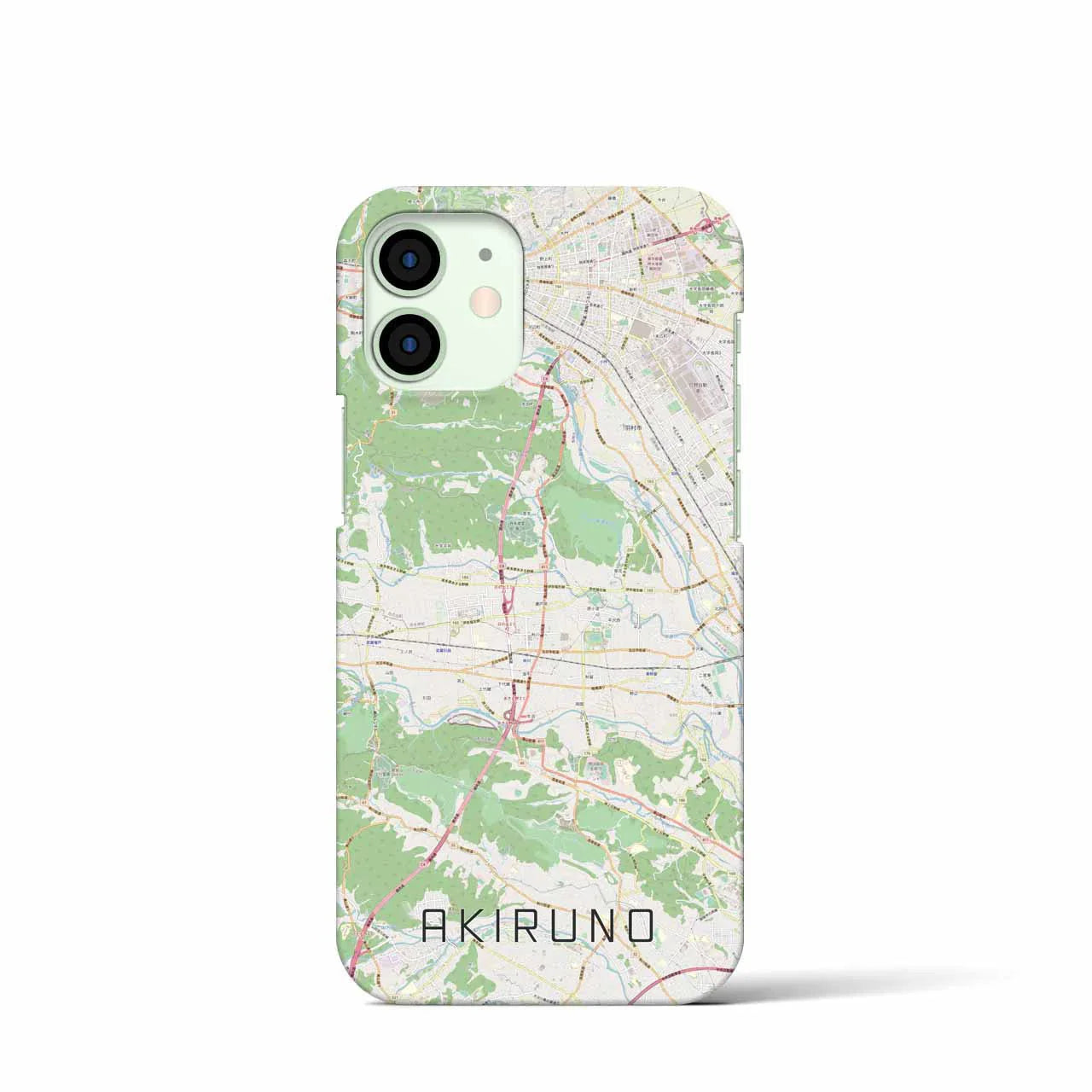 【あきる野(東京都)】地図柄iPhoneケース(バックカバータイプ)