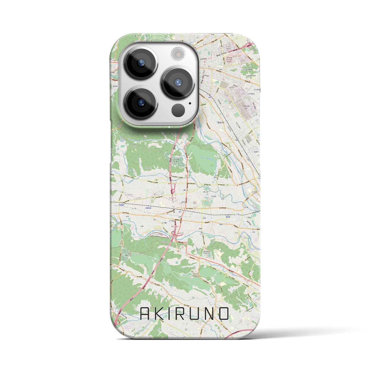 【あきる野(東京都)】地図柄iPhoneケース(バックカバータイプ)